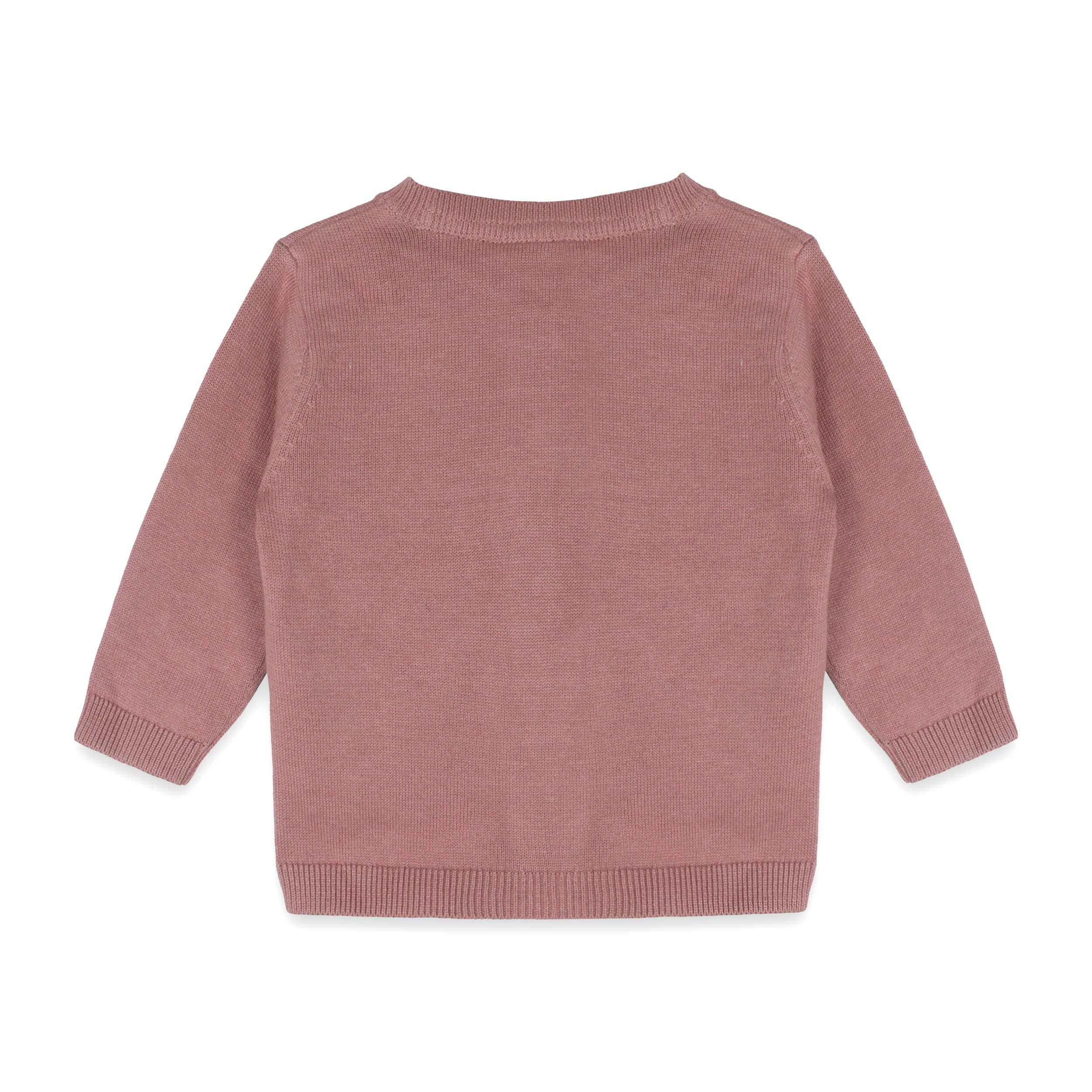 Lamb Jacquard Knit Baby Cardigan Sweater (Organic Cotton)