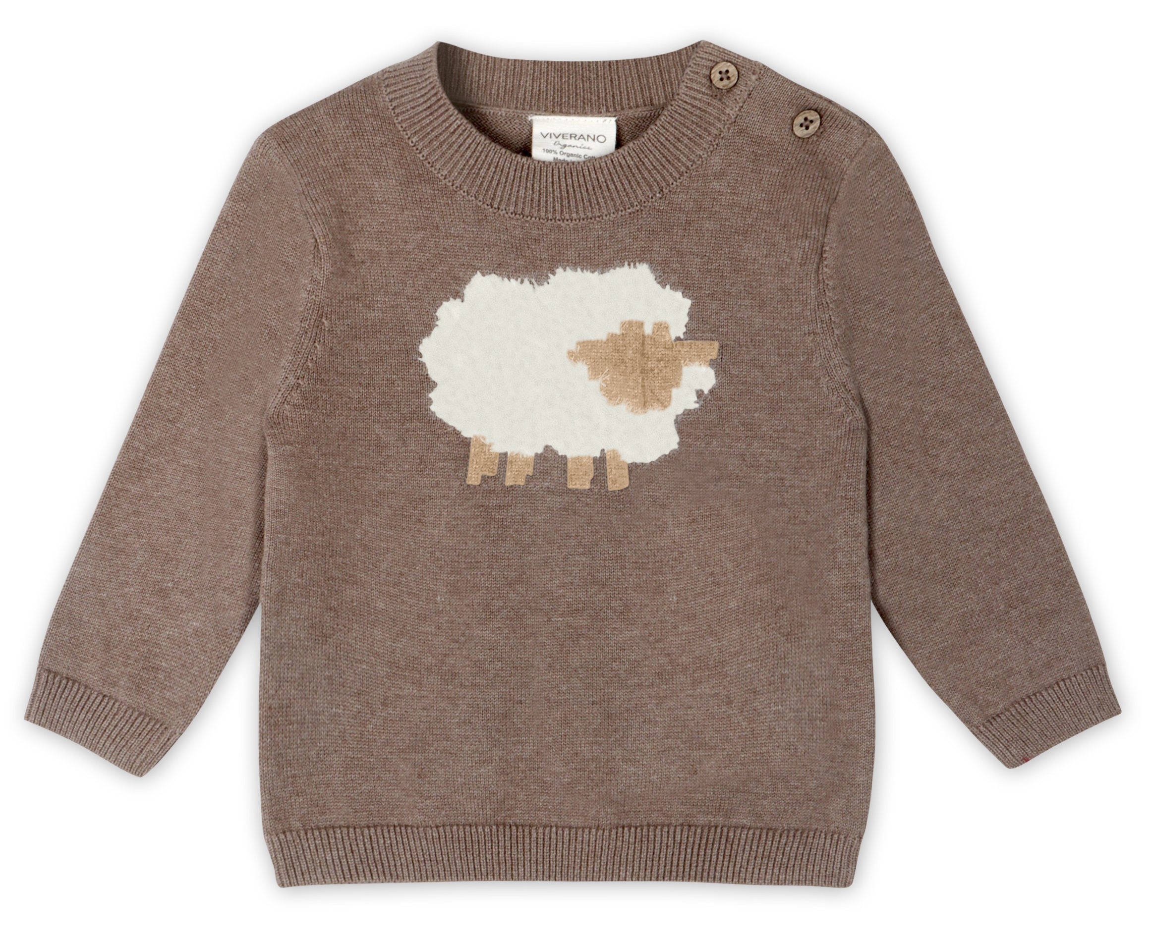 Sheep Jacquard Knit Organic Baby Pullover & Pant Set