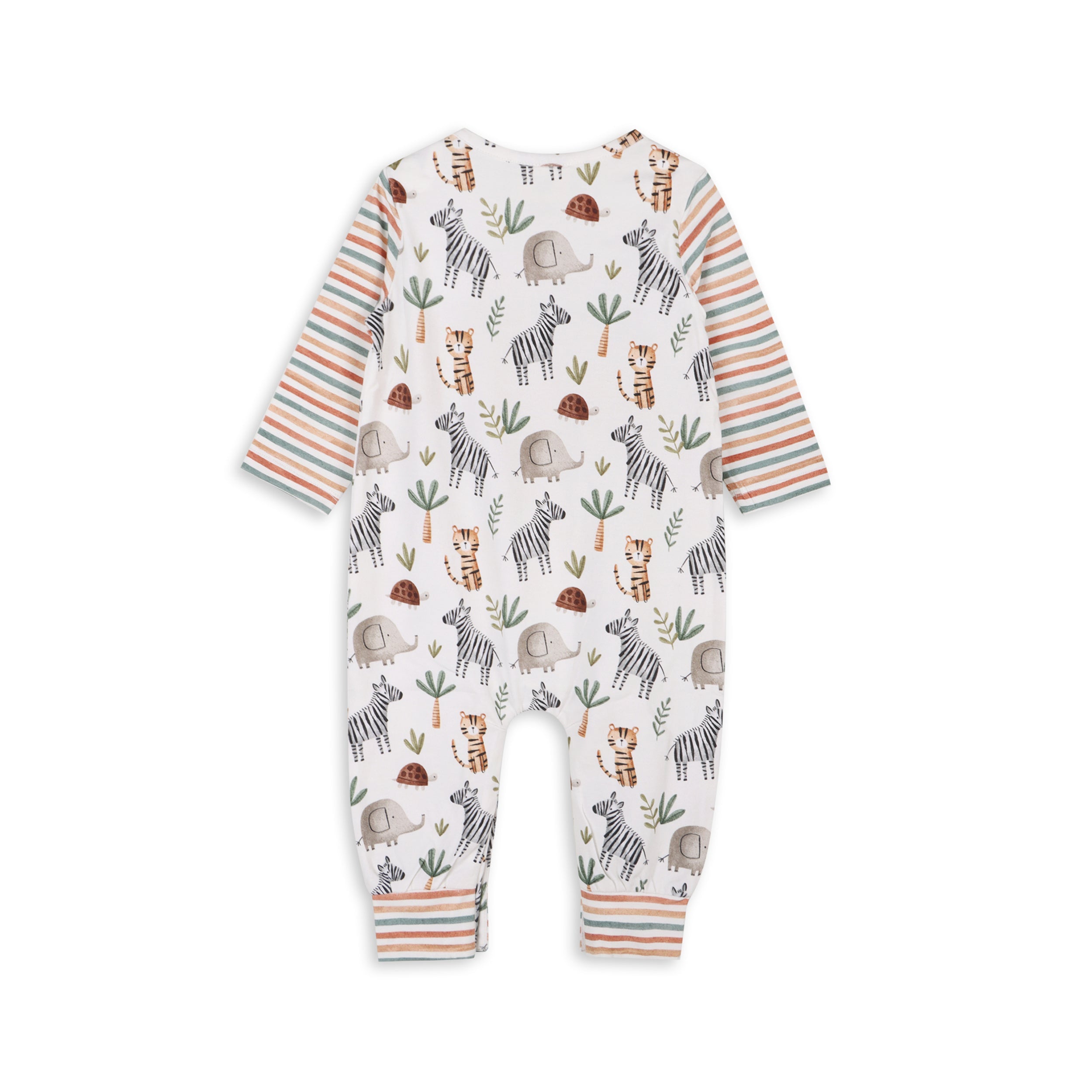 Savannah Animals Baby Jumpsuit (Organic Jersey)