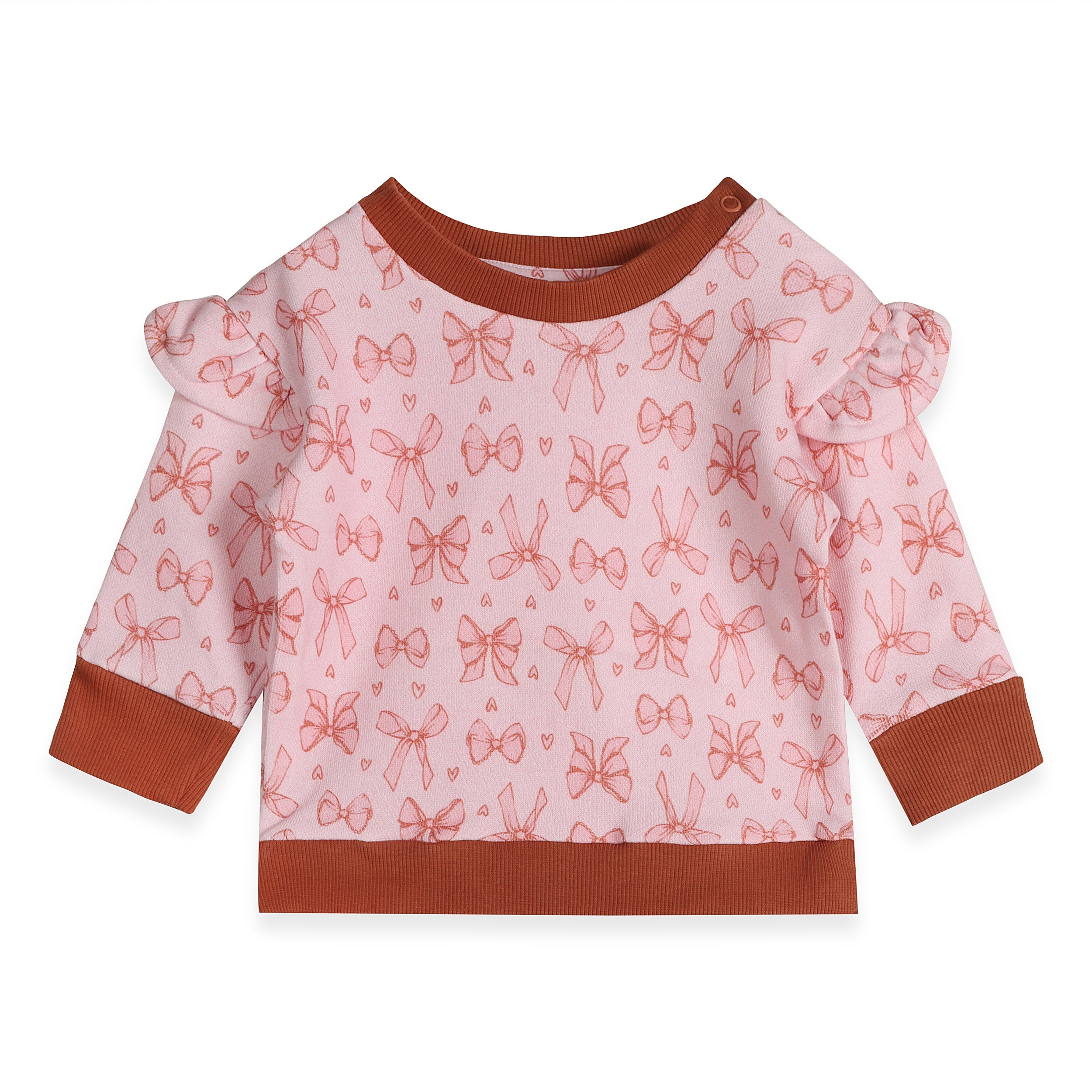 Bows Baby Sweatshirt & Pants Set (Organic Cotton)