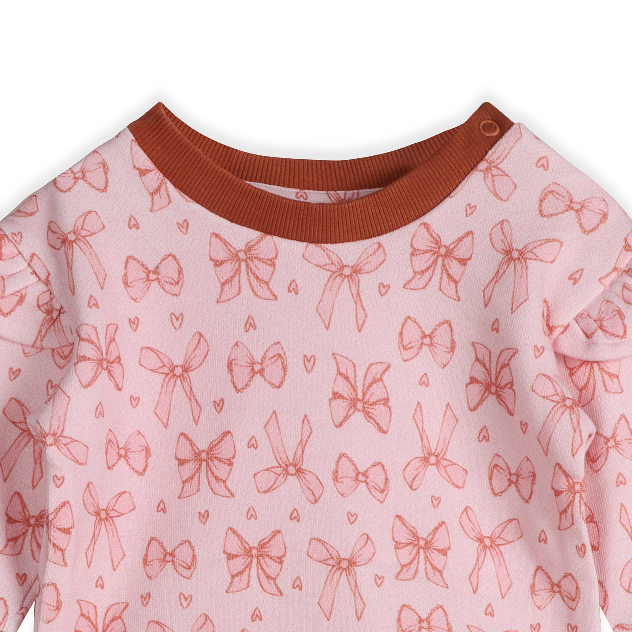 Bows Baby Sweatshirt & Pants Set (Organic Cotton)