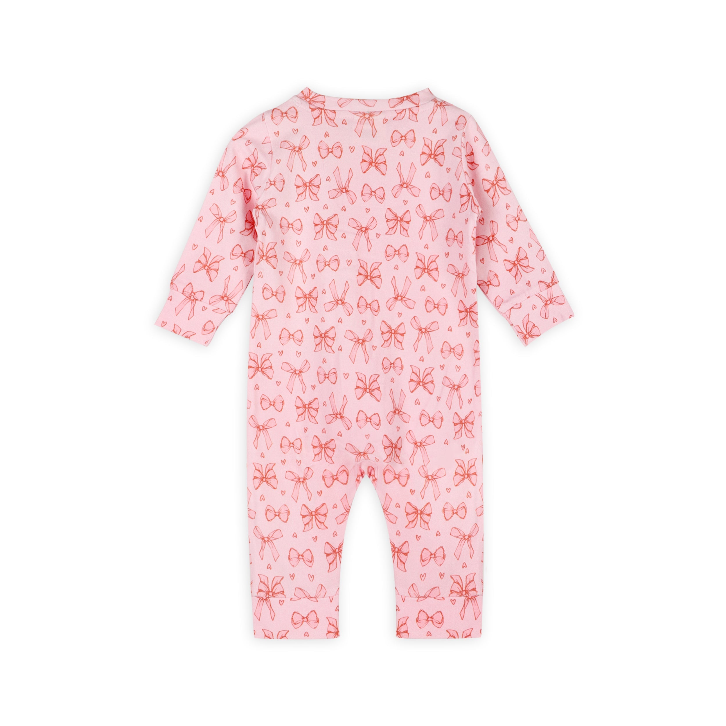 Bows Baby Zippered Ruffle Jumpsuit (Organic Jersey)