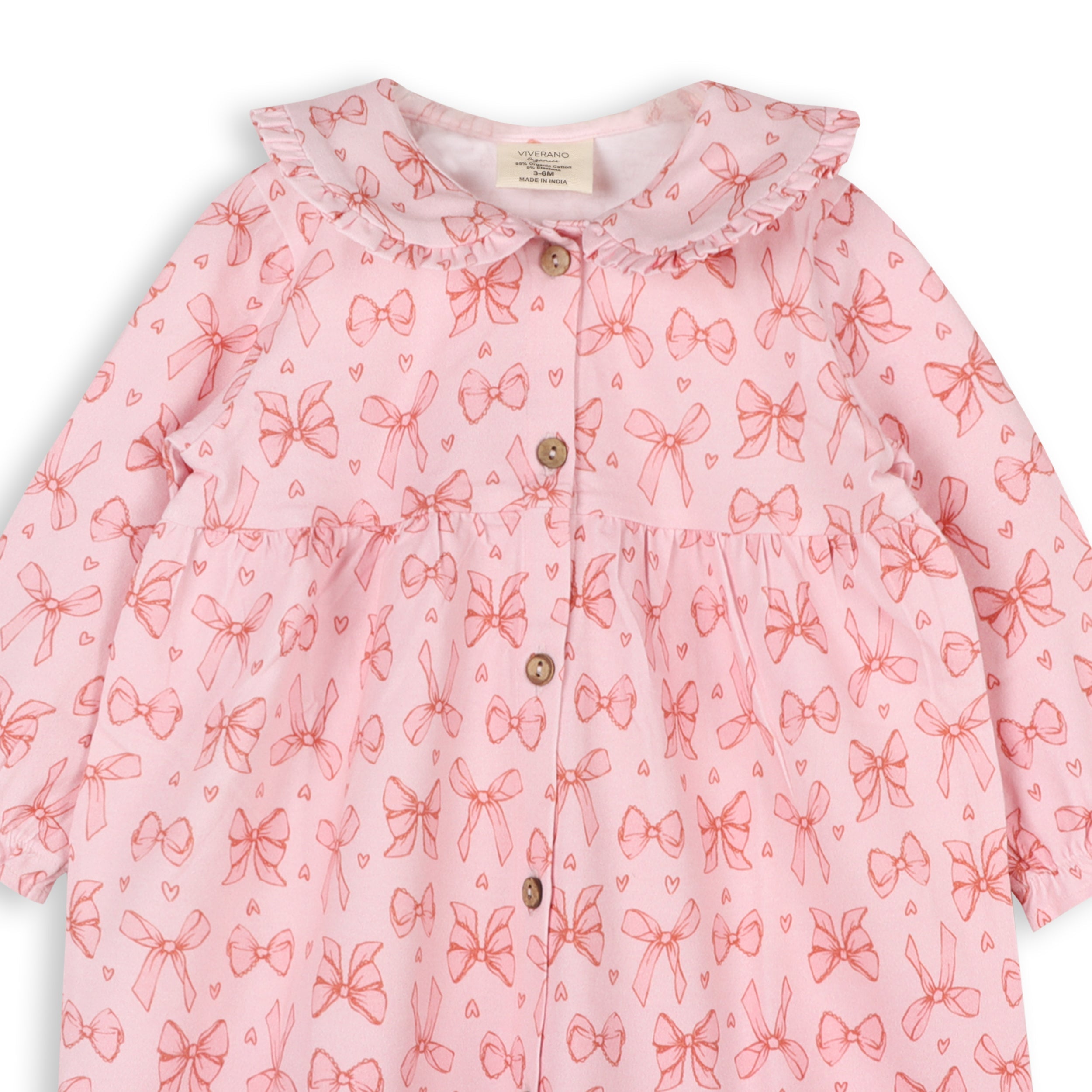 Bows Baby Dress & Bloomer Set (Organic Jersey)