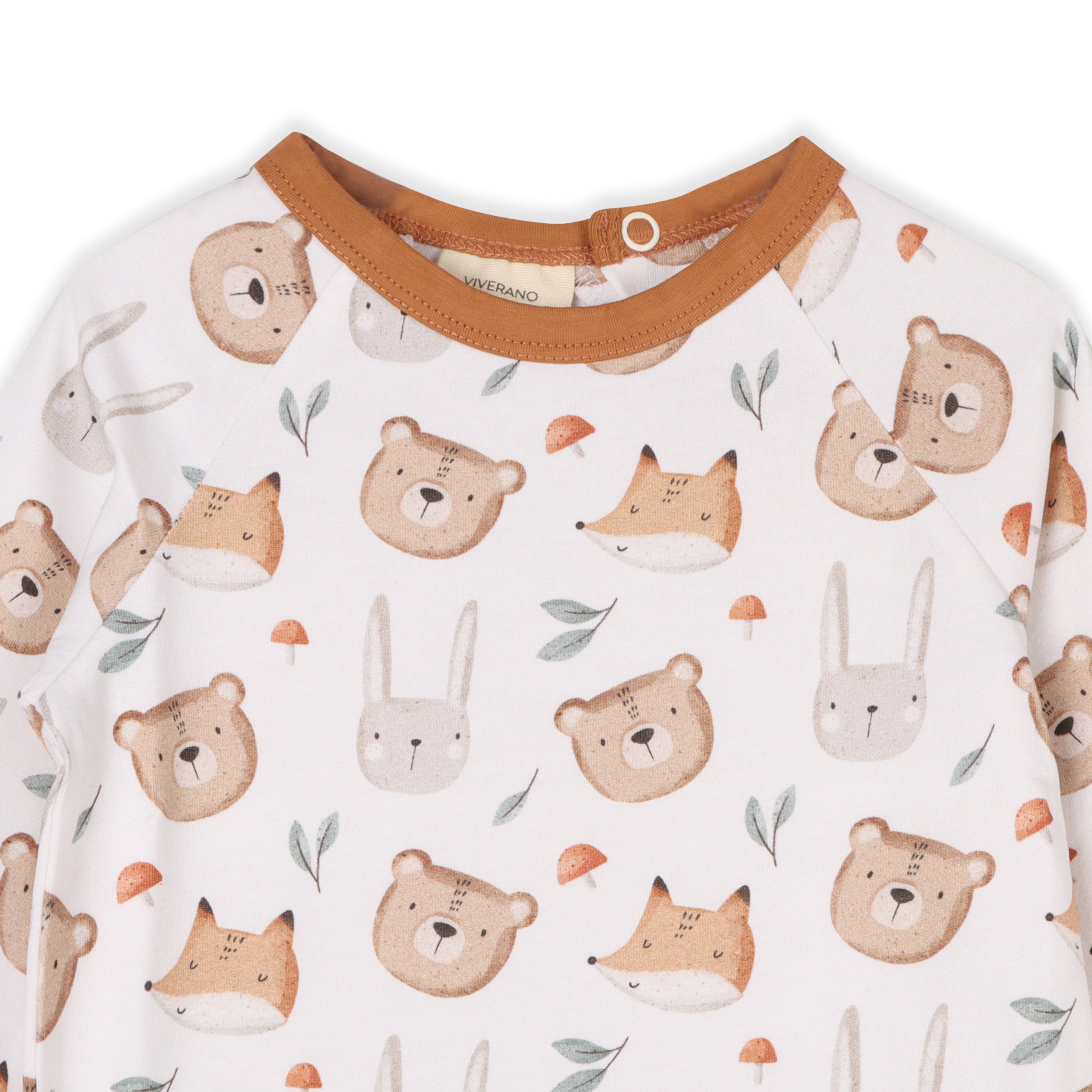 Forest Animals Fox Bear Baby Top & Pants Set (Organic Jersey)