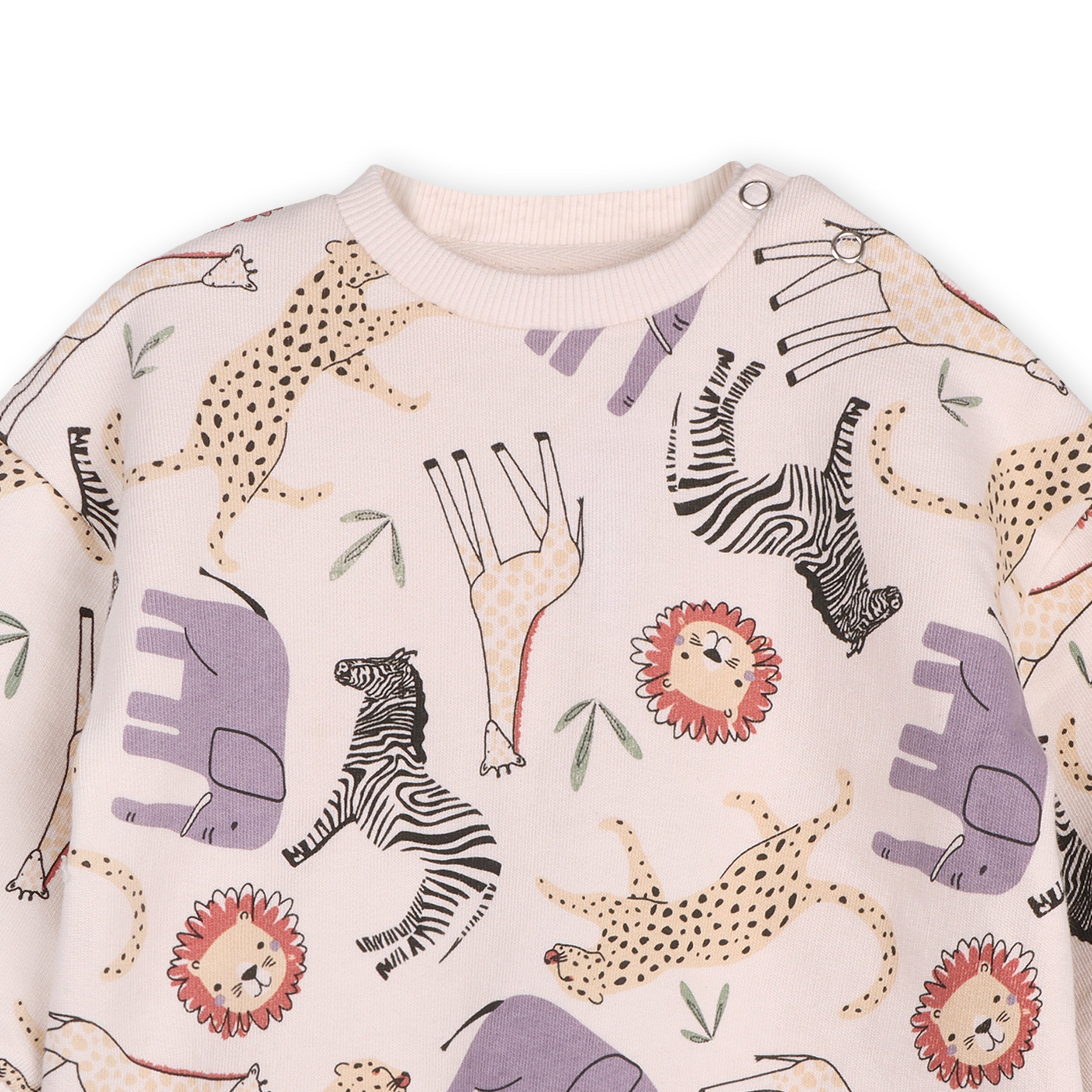 Animal Safari Baby Sweatshirt & Jogger Set (Organic Cotton)