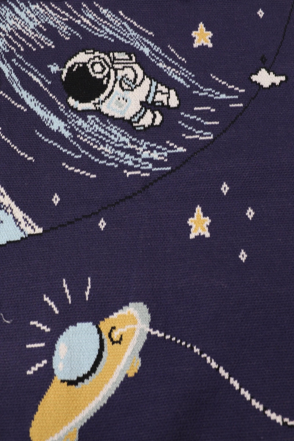 Astronaut - Jacquard Sweater Knit Baby Blankets (Organic Cotton)