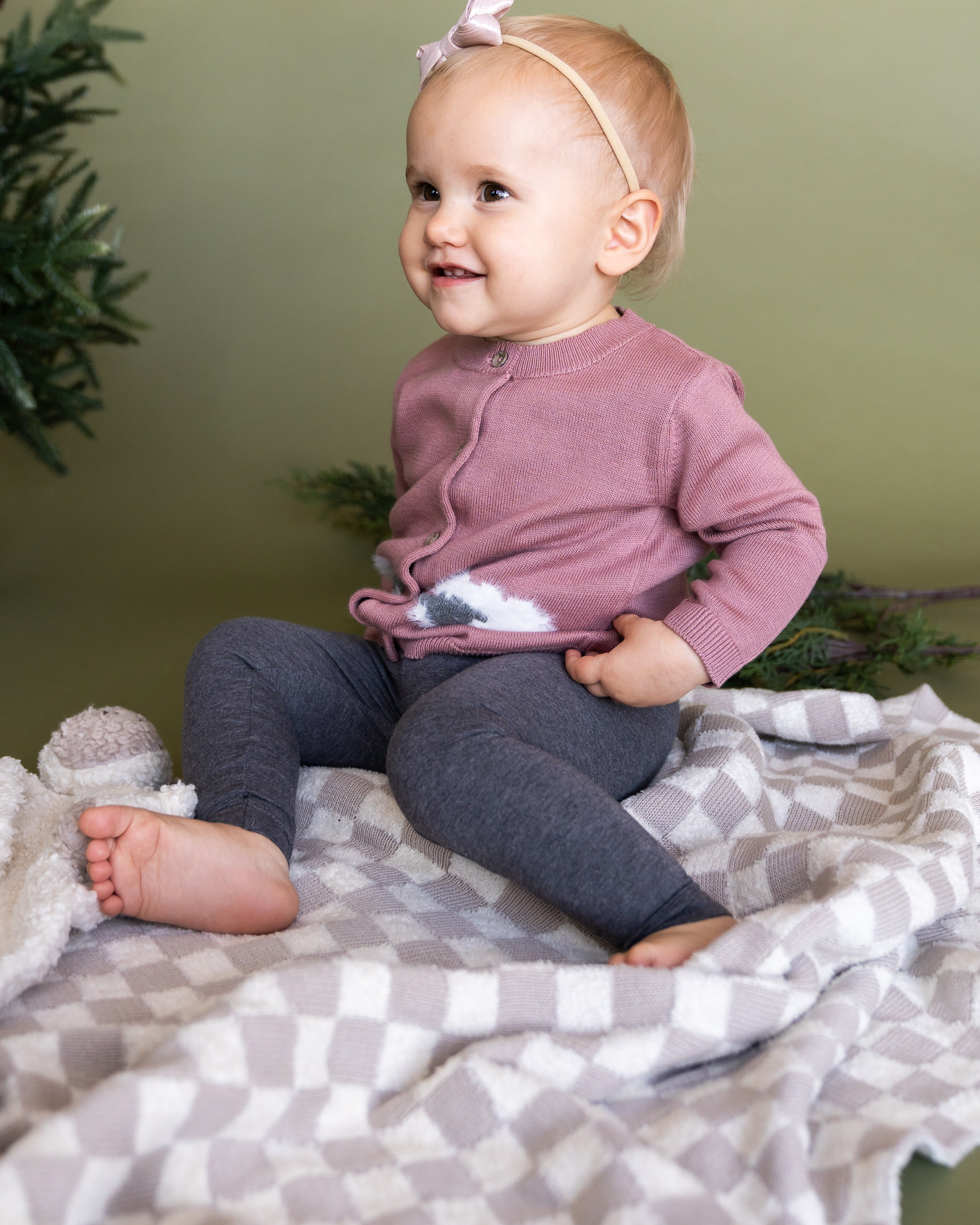 Checkered - Terry Knit Baby Blankets (Organic Cotton) - 2 Colors