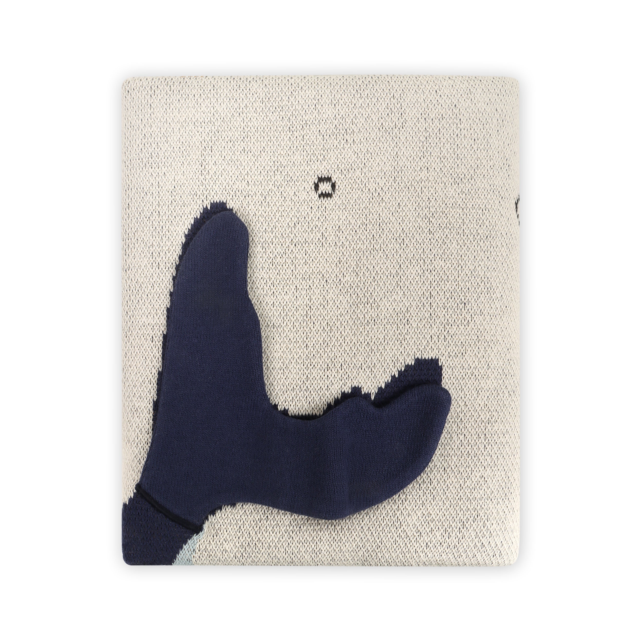 Ocean Life 3D - Organic Cotton Jacquard Sweater Knit Baby Blanket