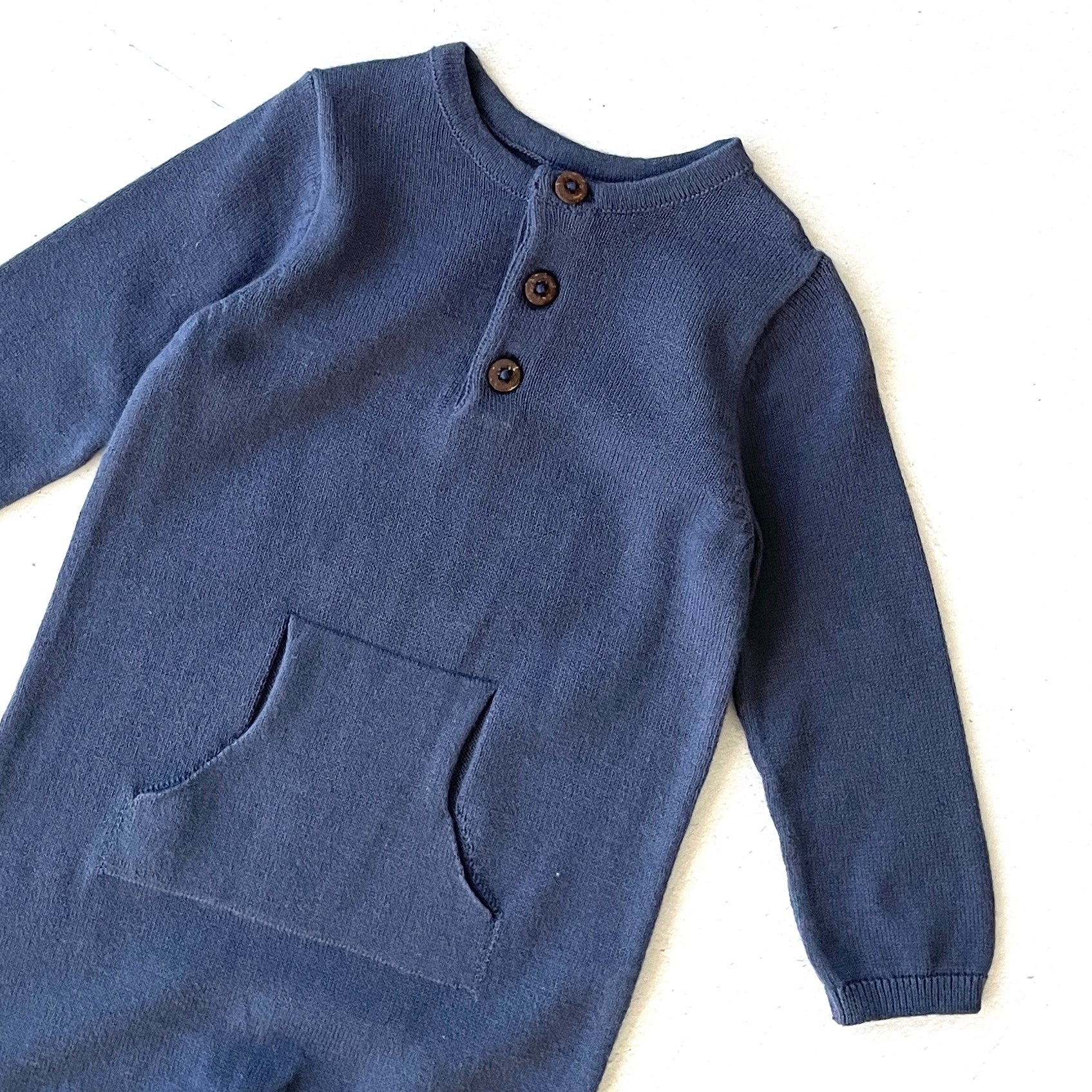 Milan Earthy Knit Kangaroo Pocket Jumpsuit (Organic Cotton) - 2 Colors