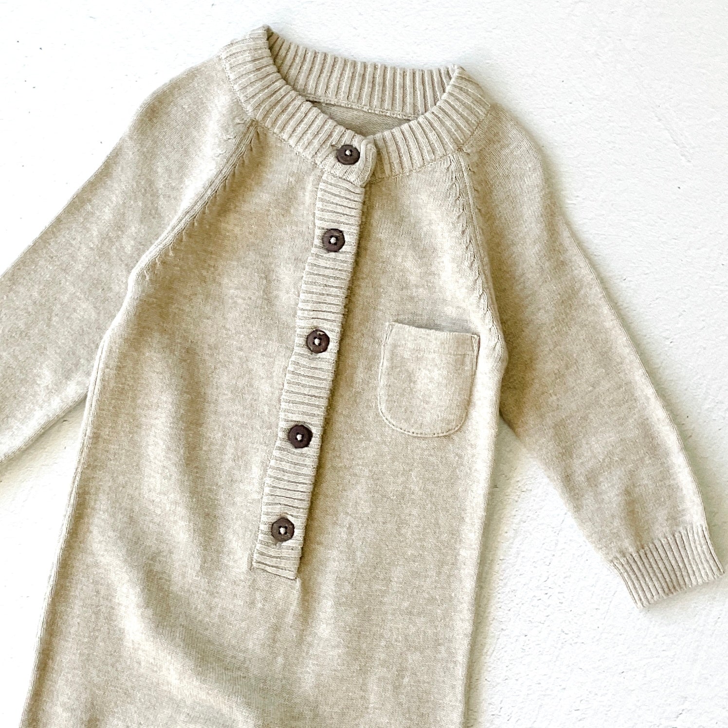 Milan Earthy Knit Classic Button Jumpsuit (Organic Cotton) - 2 Colors