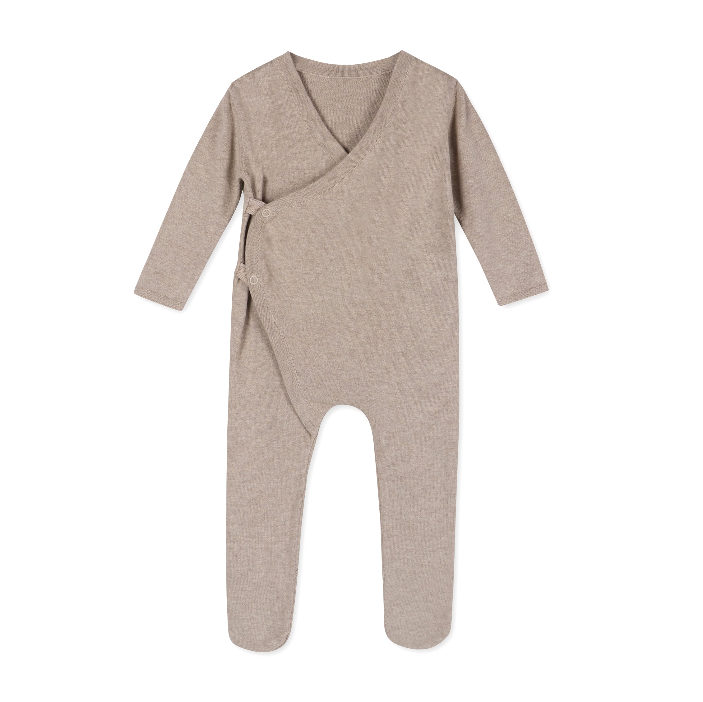 Milan Earthy Sweater Knit Baby Kimono Footie Coverall (Organic Cotton) - 3 Colors