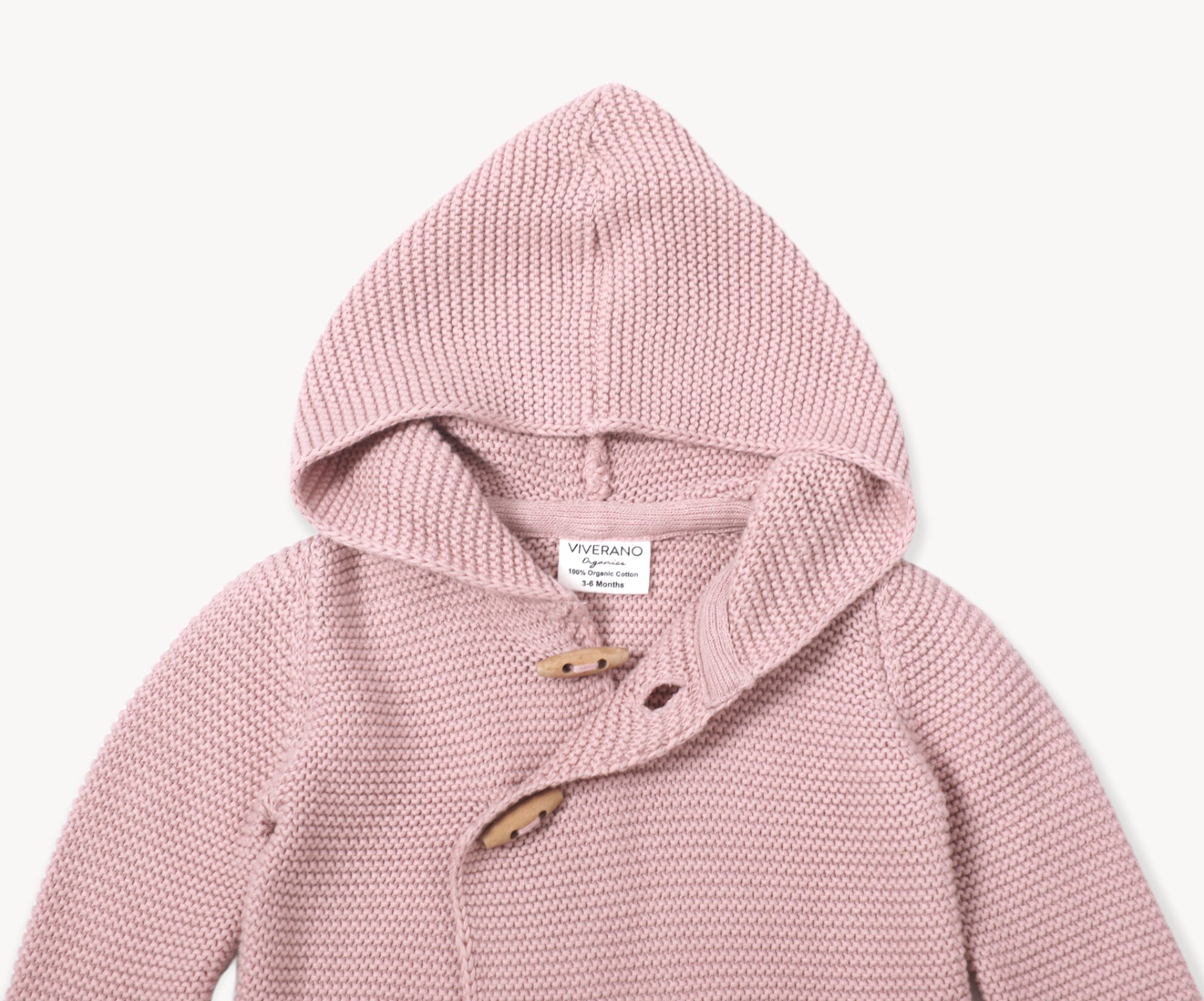Milan Earthy Hooded Button Sweater Knit Baby Jacket (Organic Cotton) - 2 Colors