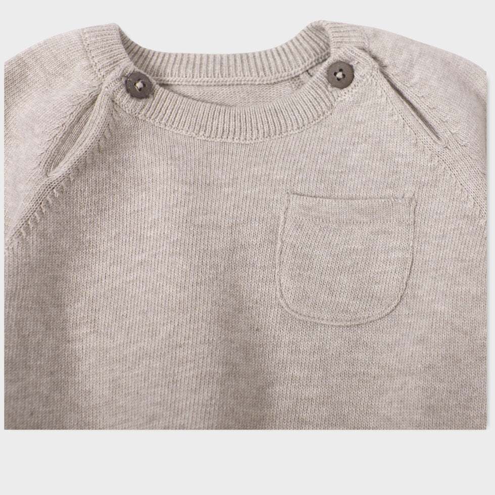 Milan Earthy Sweater Knit Baby Raglan Pullover (Organic Cotton)
