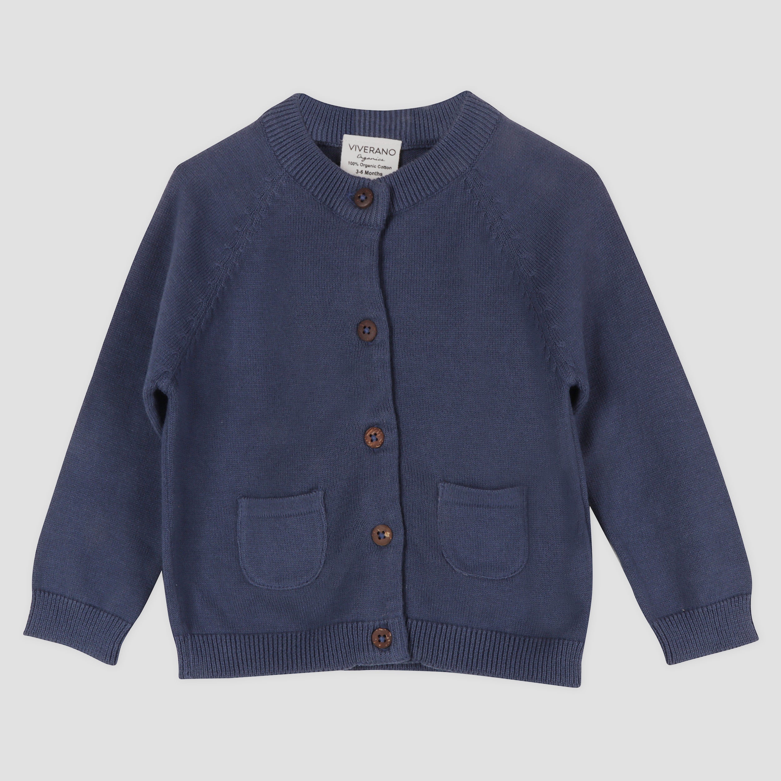 Milan Earthy Baby Button Cardigan Sweater Knit (Organic Cotton) - 3 Colors