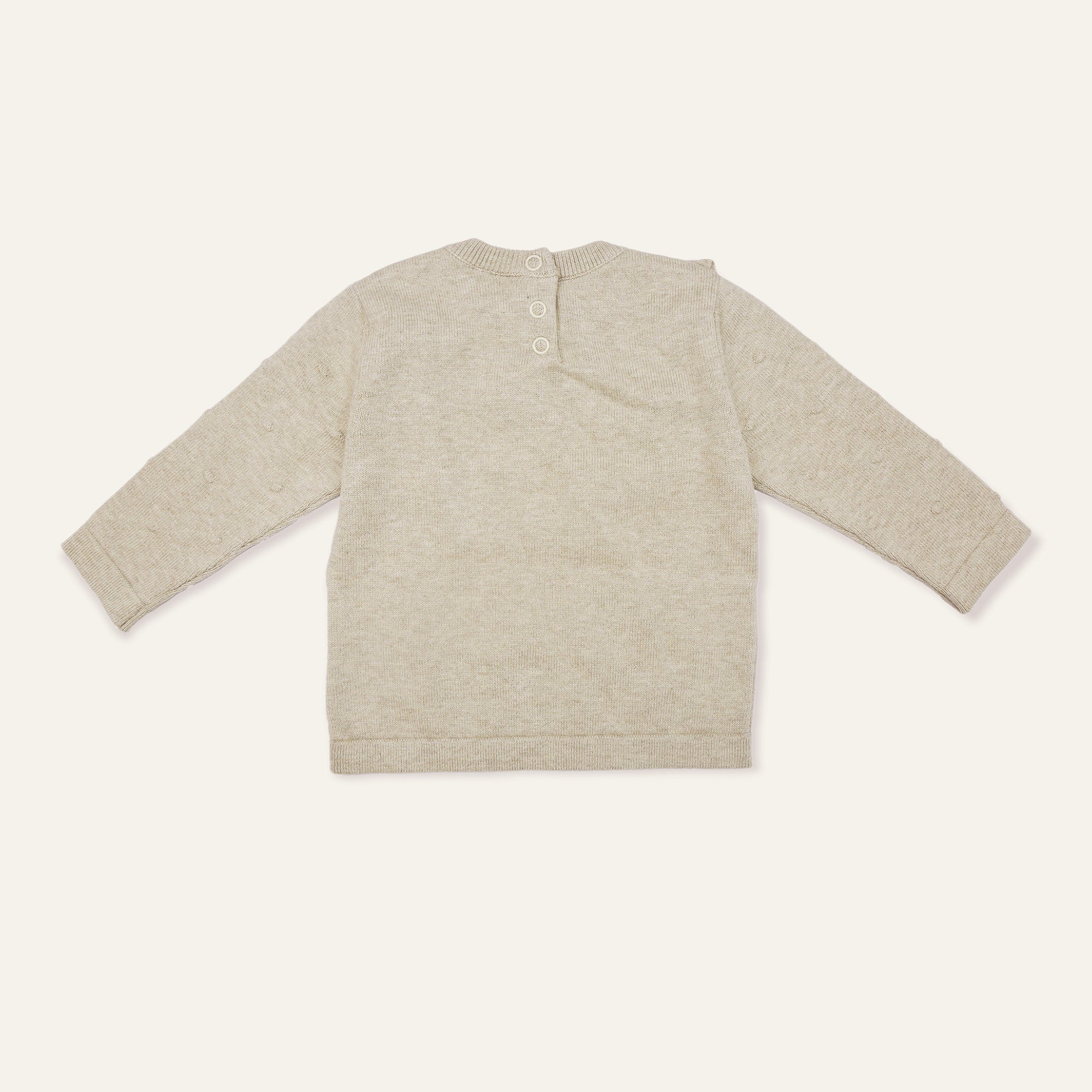 Milan Earthy Ruffle Bobble Baby Pullover Top (Organic Cotton) - 2 Colors