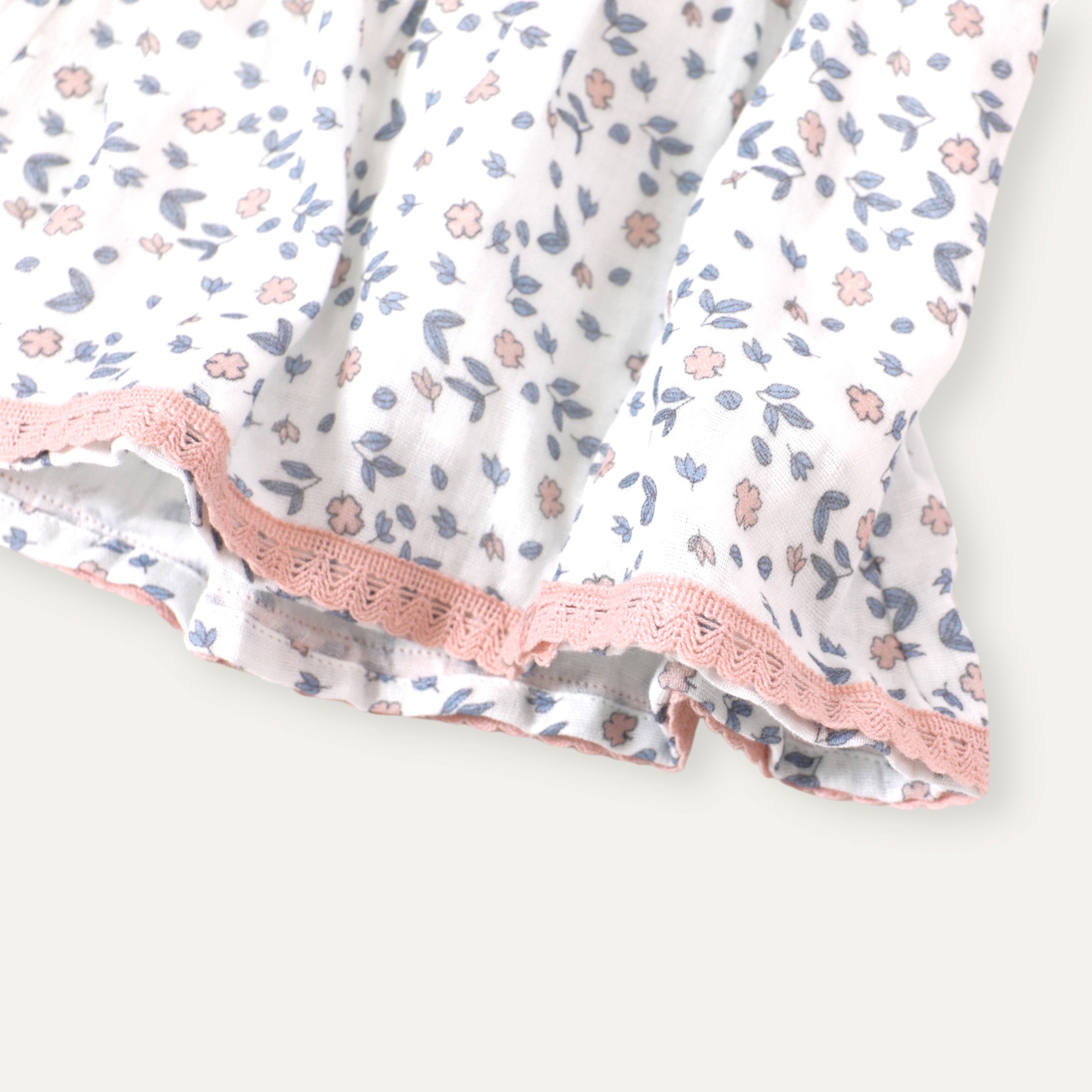 Charlotte Floral Hand-Smocked Baby Dress + Bloomer (Organic Muslin)