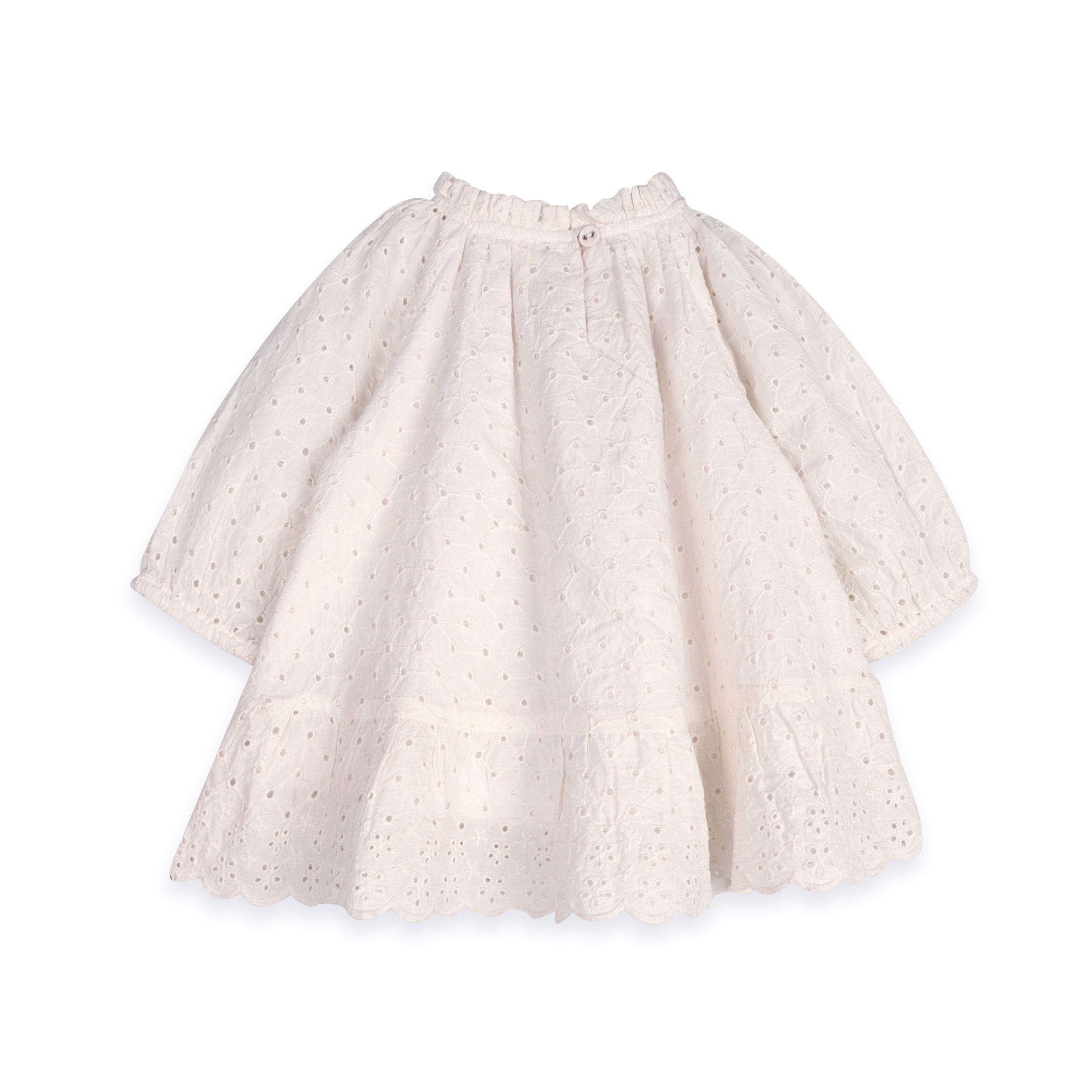 Solene Schiffli Lace Baby Dress & Bloomer Set (Organic Cotton)