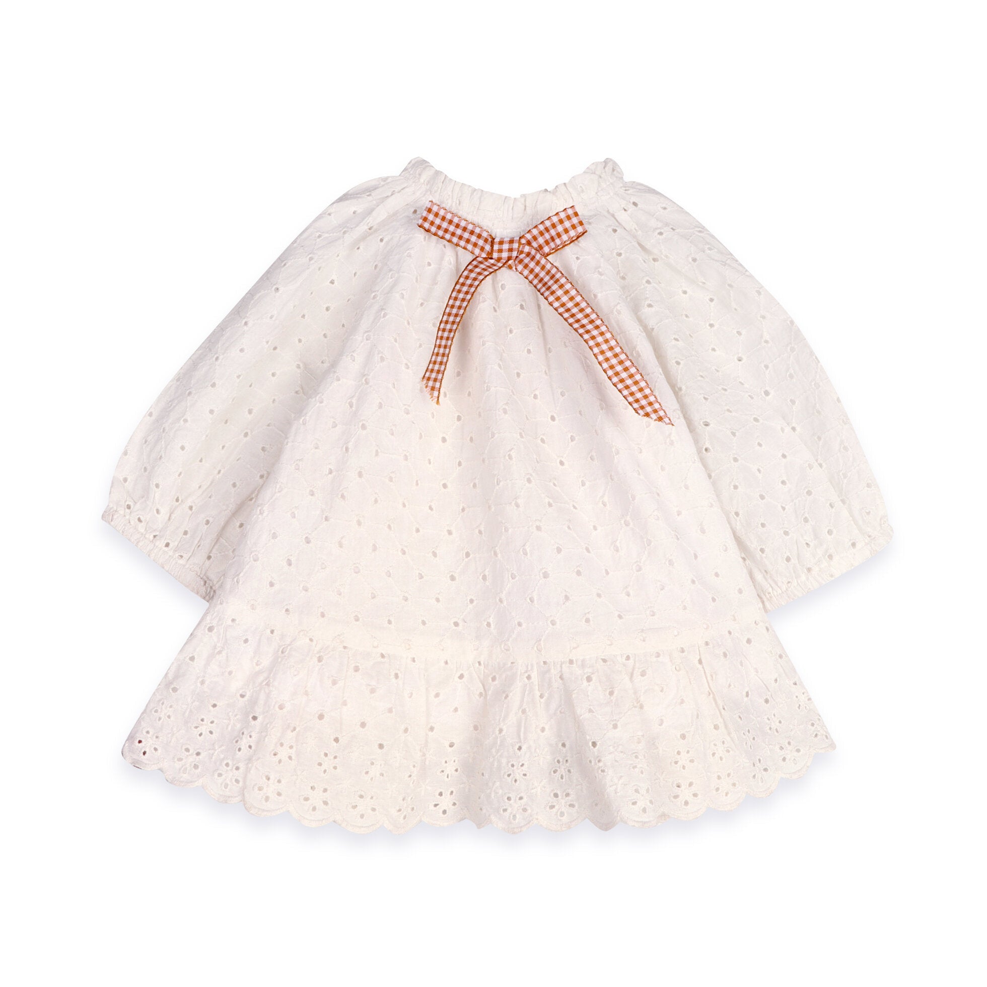 Solene Schiffli Lace Baby Dress & Bloomer Set (Organic Cotton)
