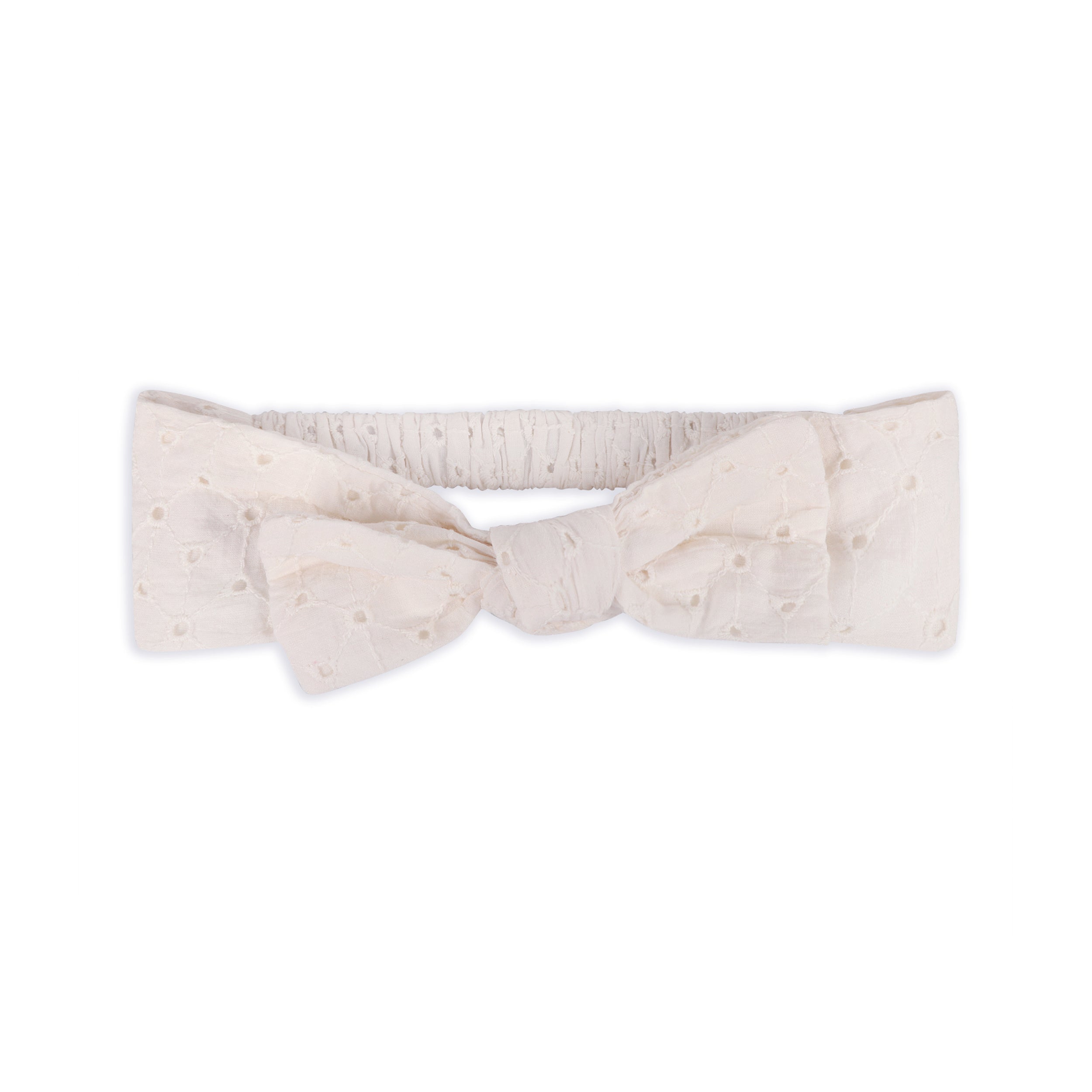 Astrid Schiffli Baby Jumpsuit & Headband Set (Organic Cotton)