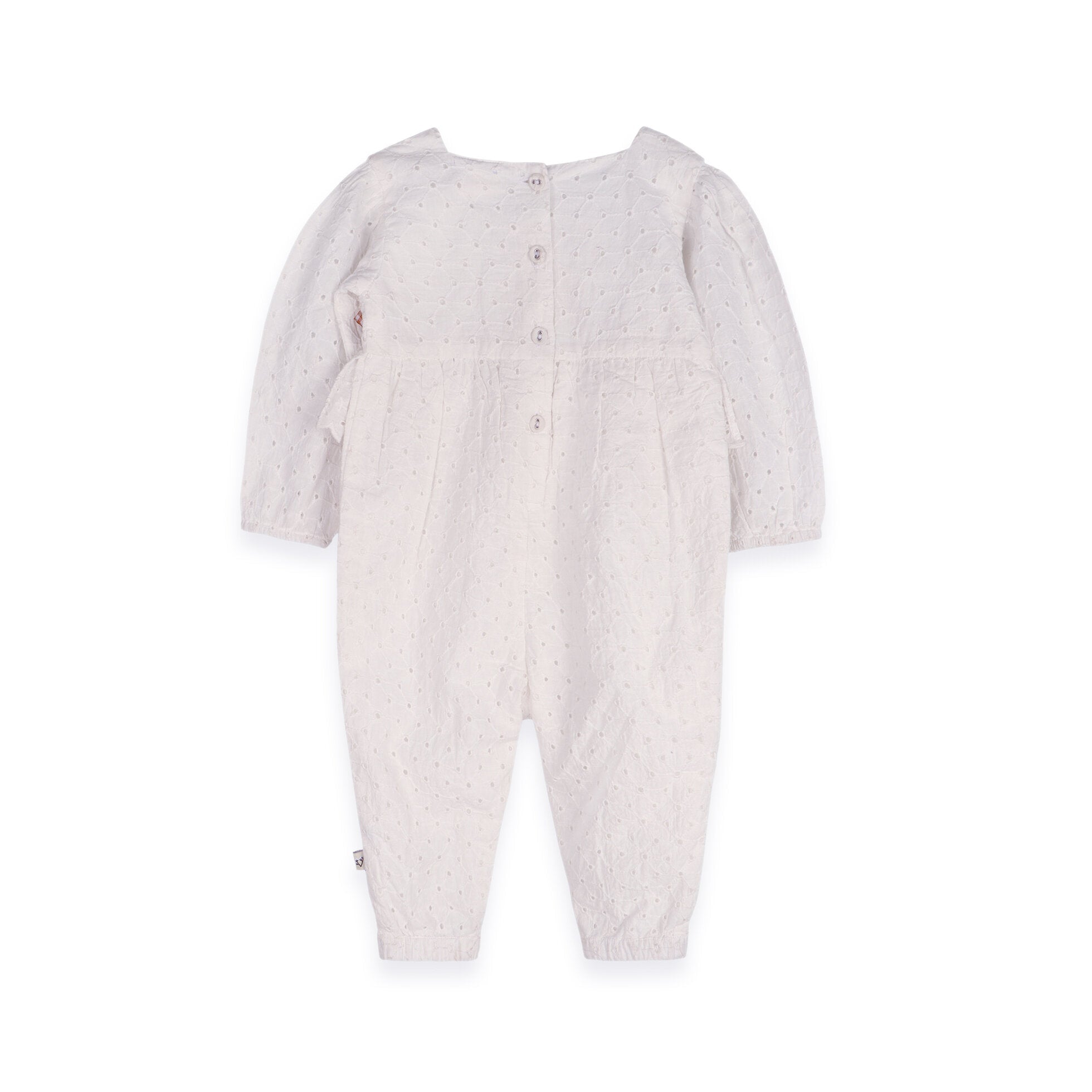 Astrid Schiffli Baby Jumpsuit & Headband Set (Organic Cotton)
