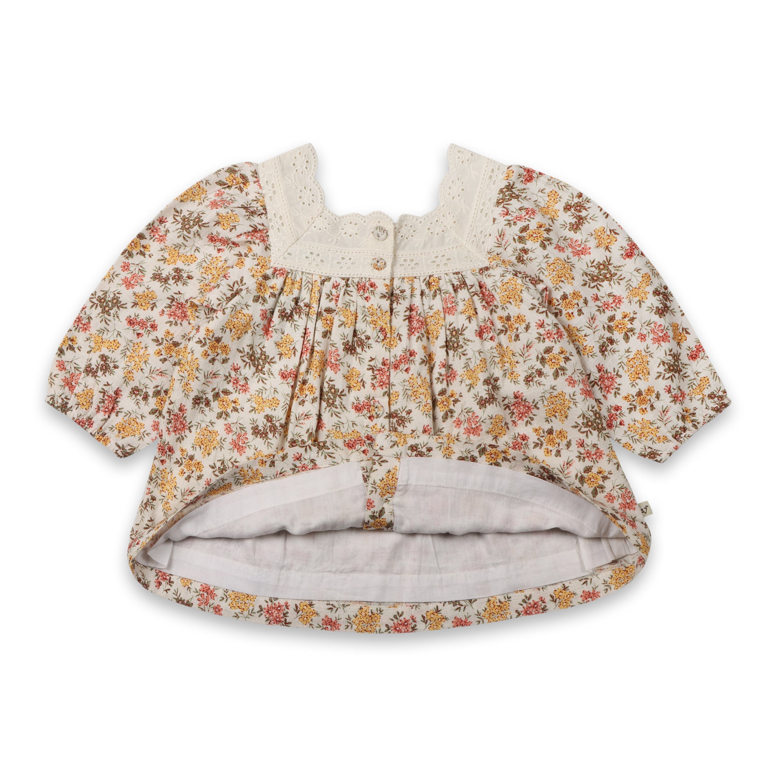 Solana Flower Baby Dress & Bloomer (Organic Cotton)