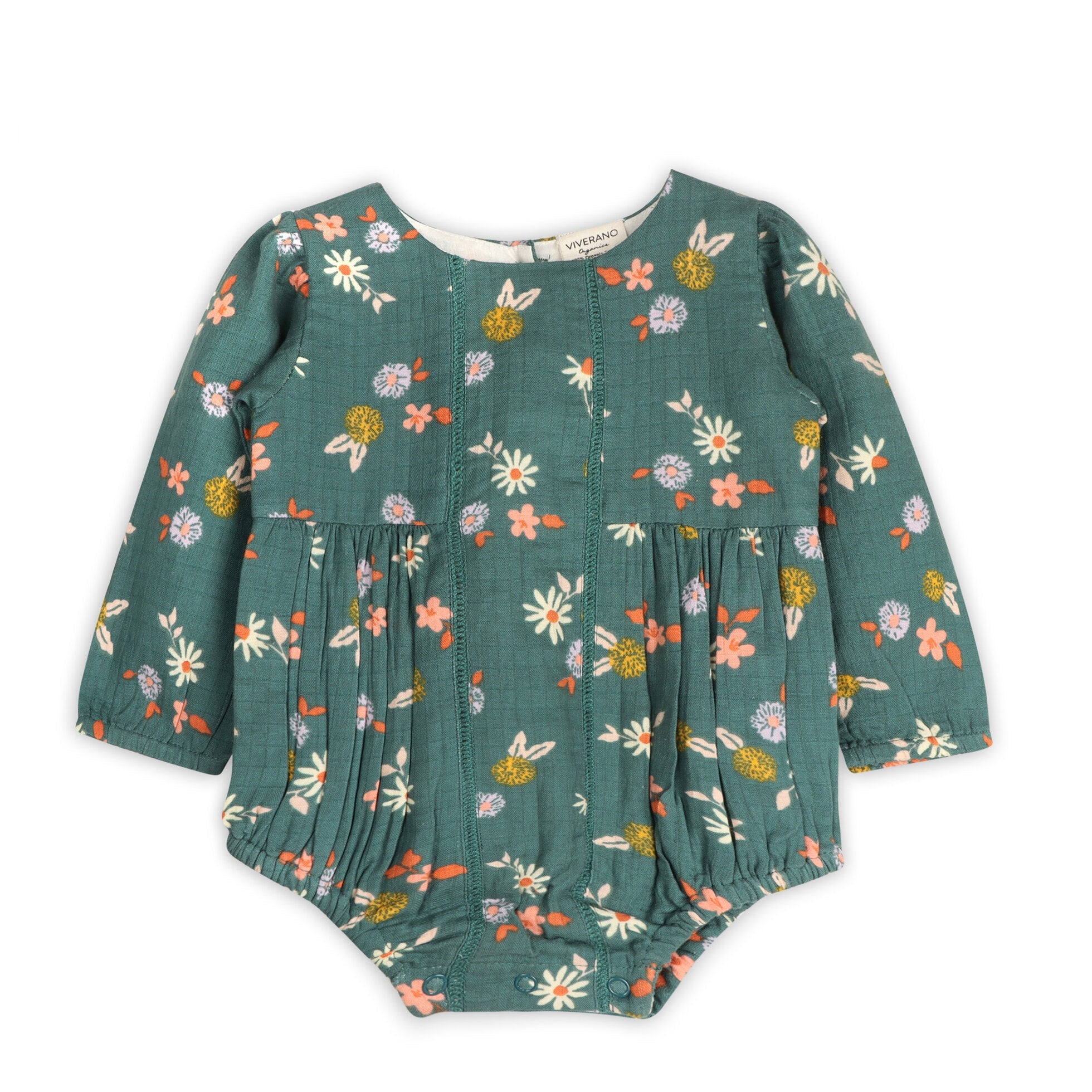 Bora Floral Baby Romper & Headband Set (Organic Muslin)