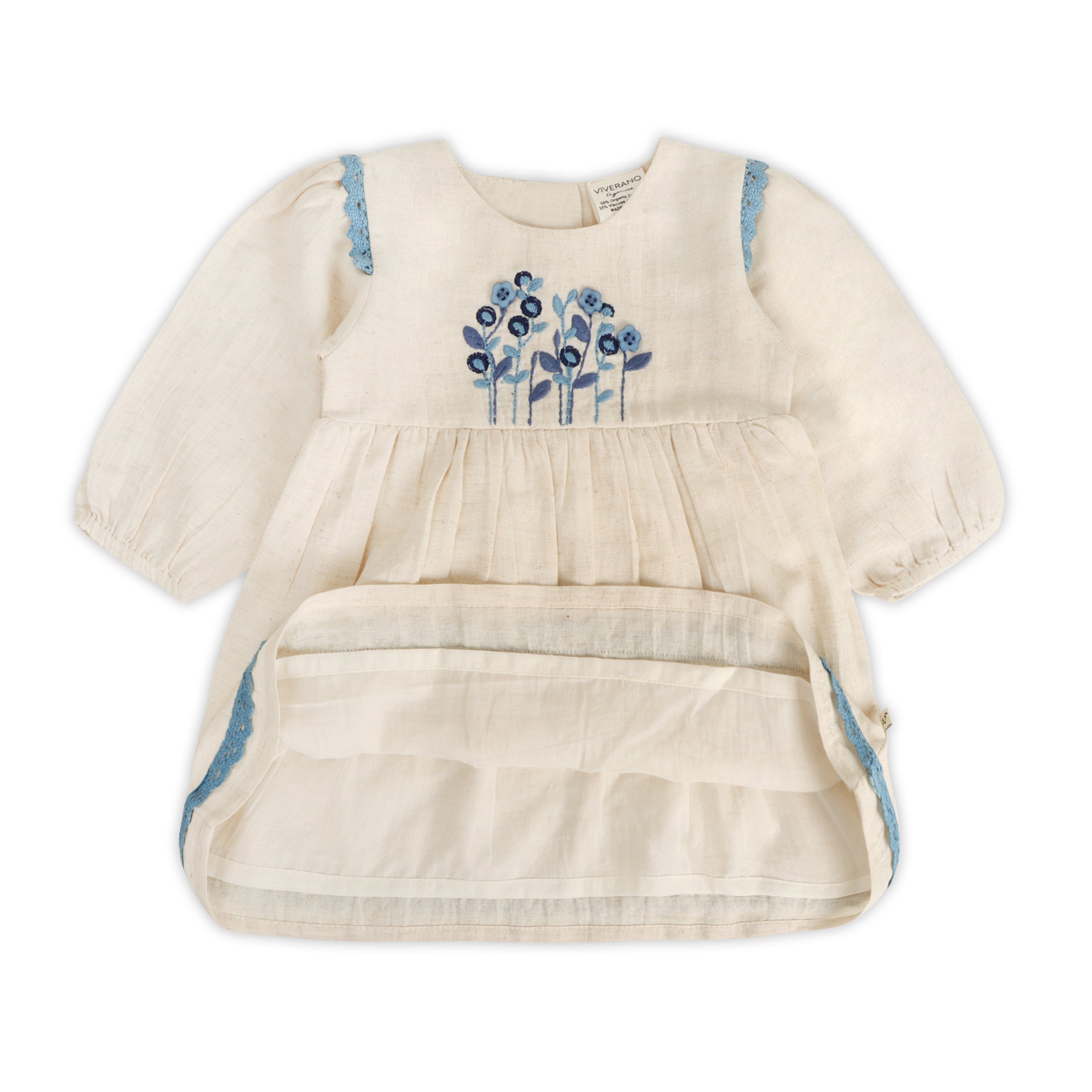 Matera Embroidered Baby Dress & Bloomer Set (Organic Cotton)