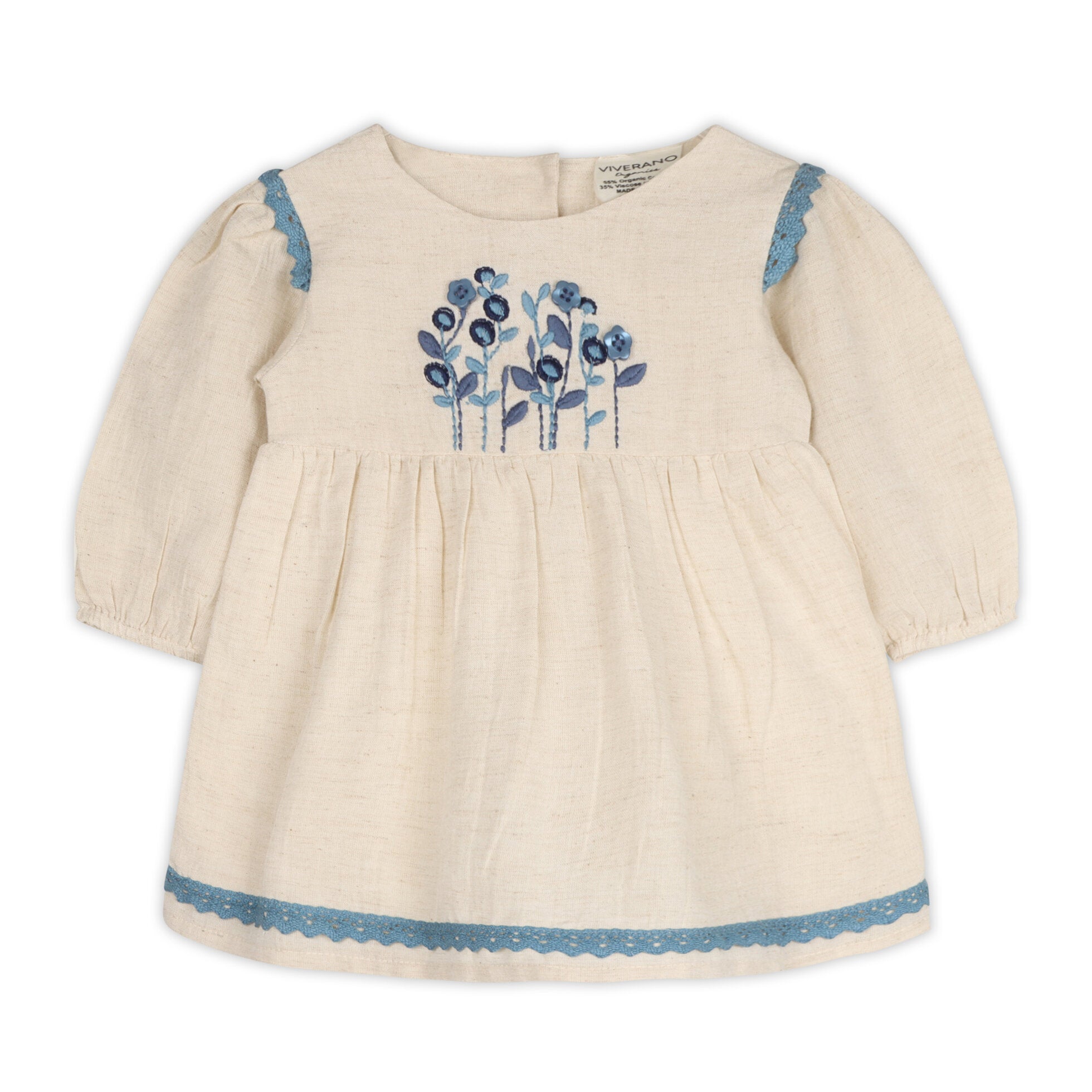 Matera Embroidered Baby Dress & Bloomer Set (Organic Cotton)