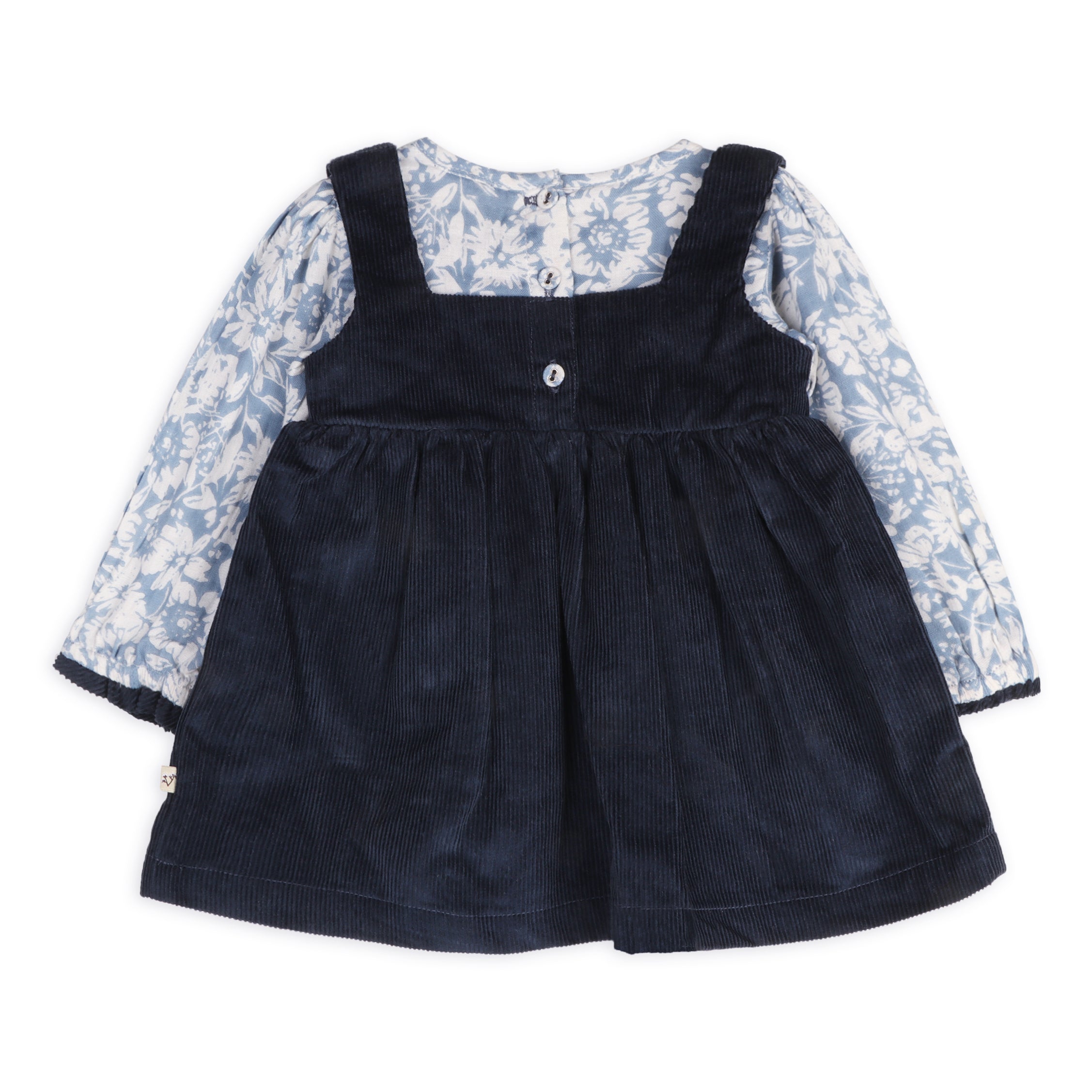 Cassis Pinafore Baby Dress & Bloomer Set (Organic Cotton)