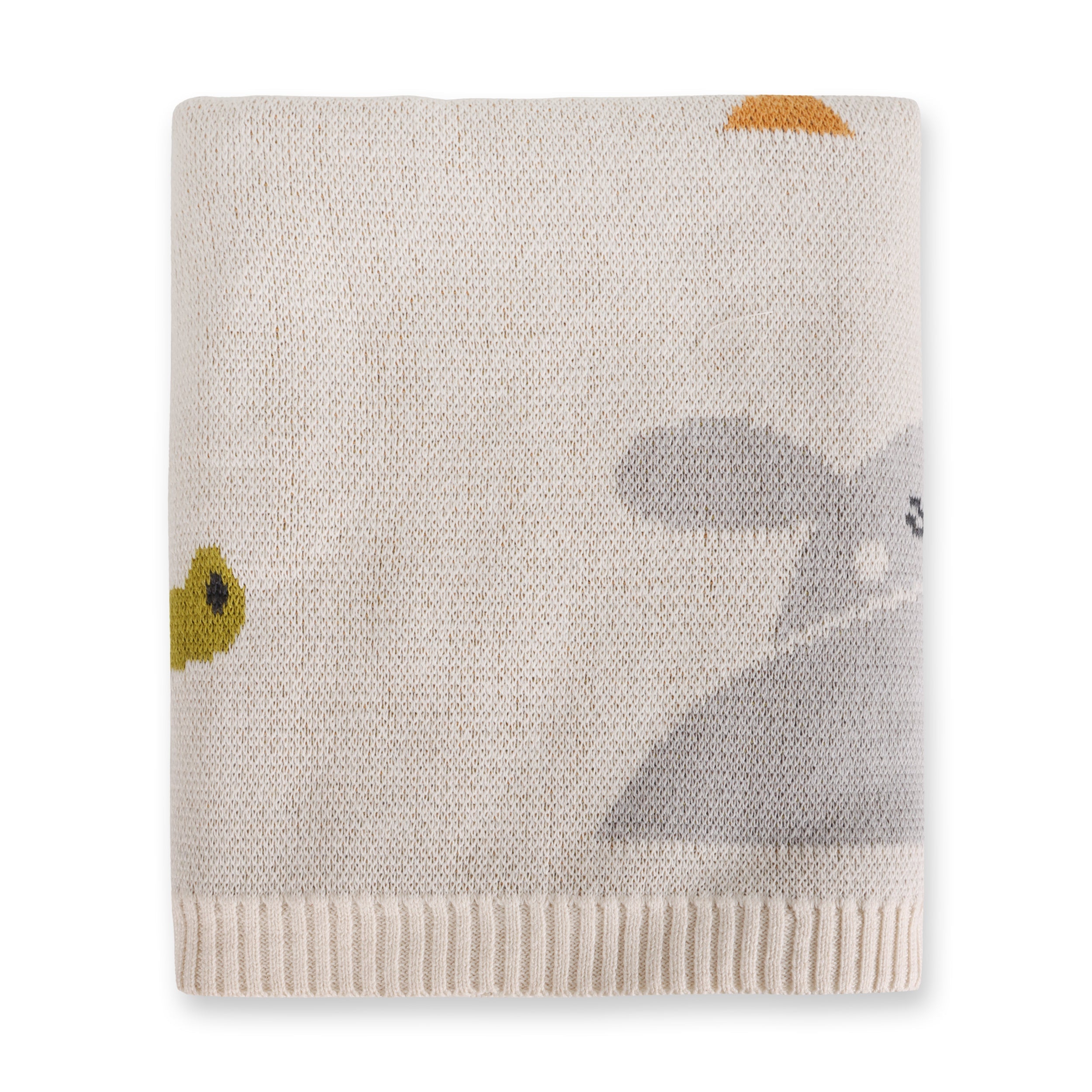 Jungle Friends - Jacquard Sweater Knit Baby Blankets (Organic Cotton)