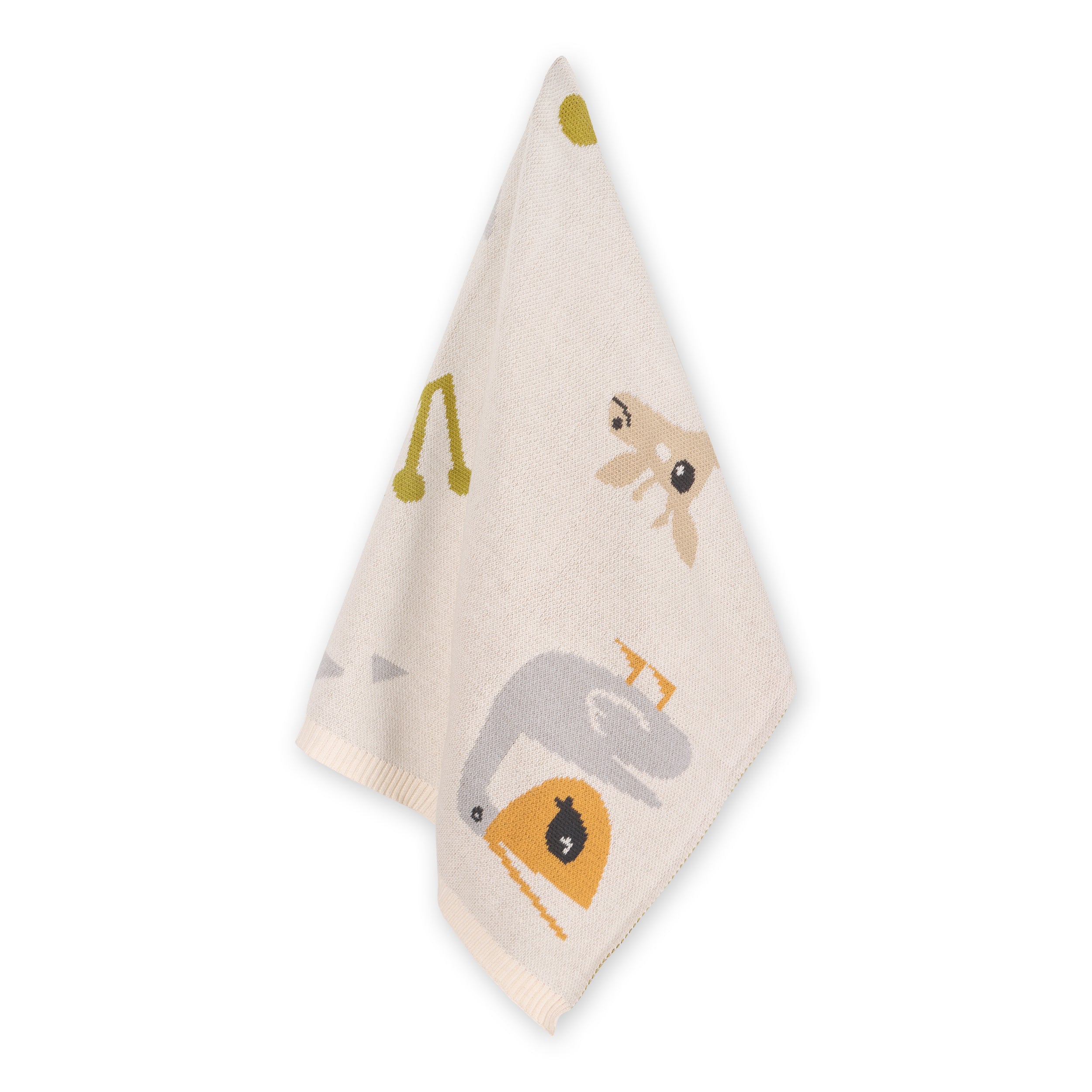 Jungle Friends - Jacquard Sweater Knit Baby Blankets (Organic Cotton)