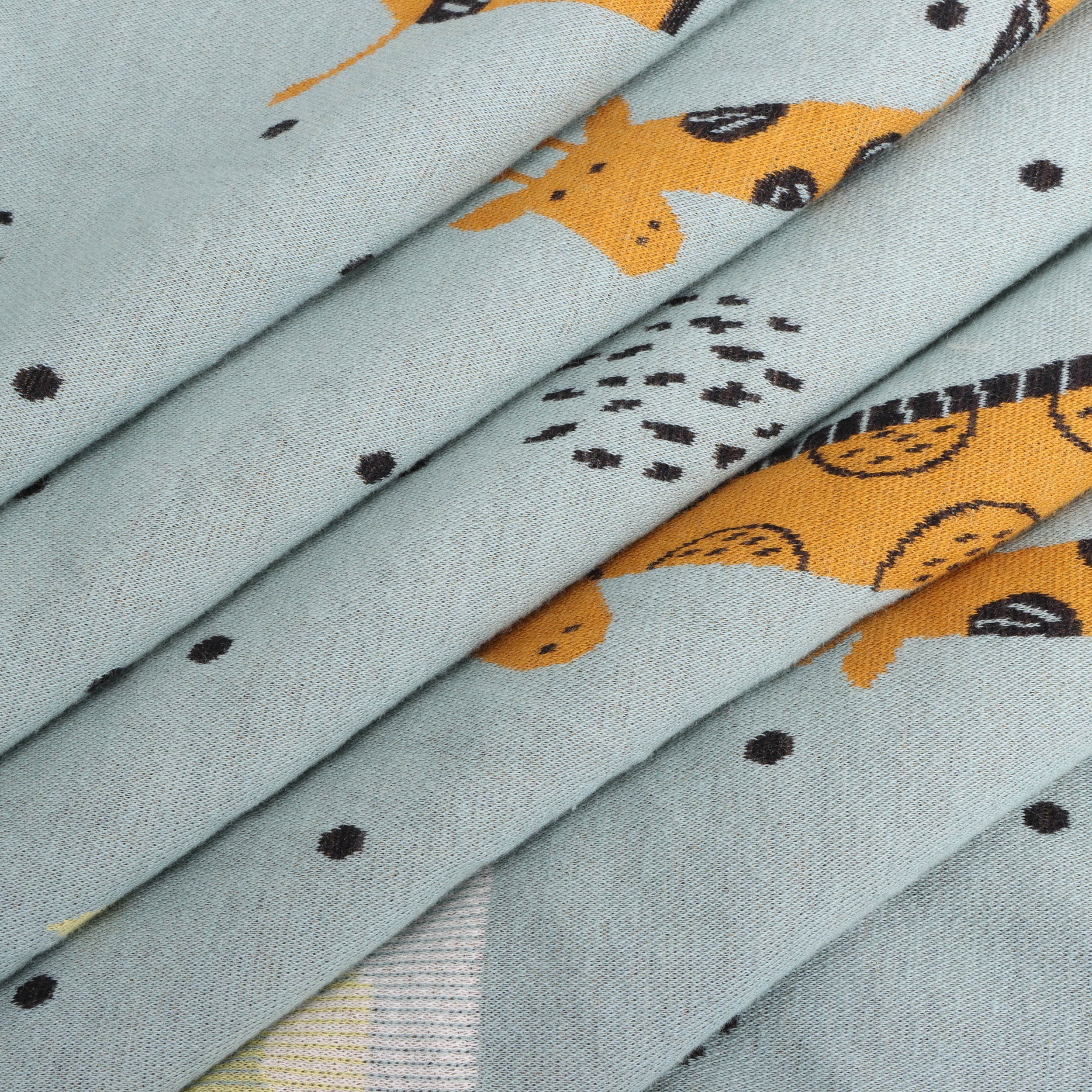 Giraffe Safari Cozy Sherpa Knit Baby Blanket (Organic)