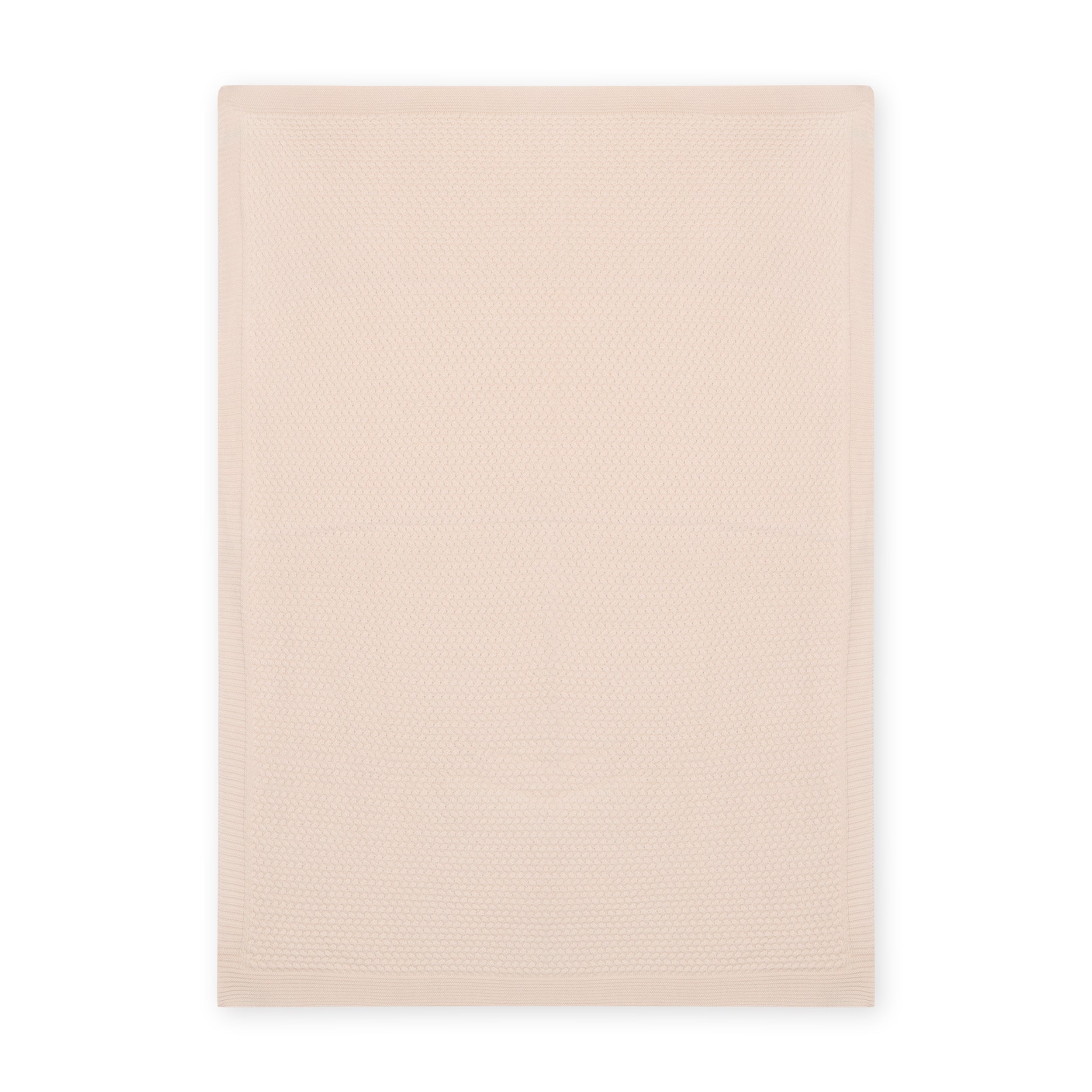 Classic Moss Knit Baby Blanket + Bunny Rattle Gift Set (Organic Cotton) - 3 Colors