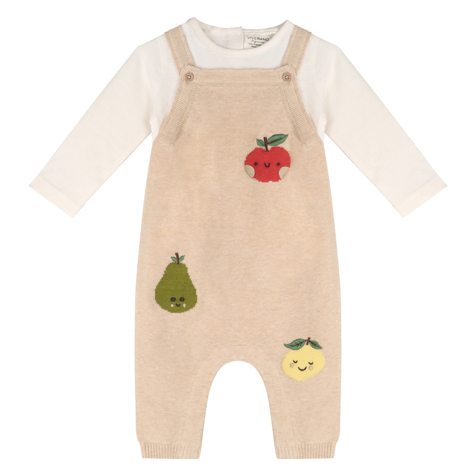 Happy Fruits Embroidered Baby Overall Set (Organic Cotton)