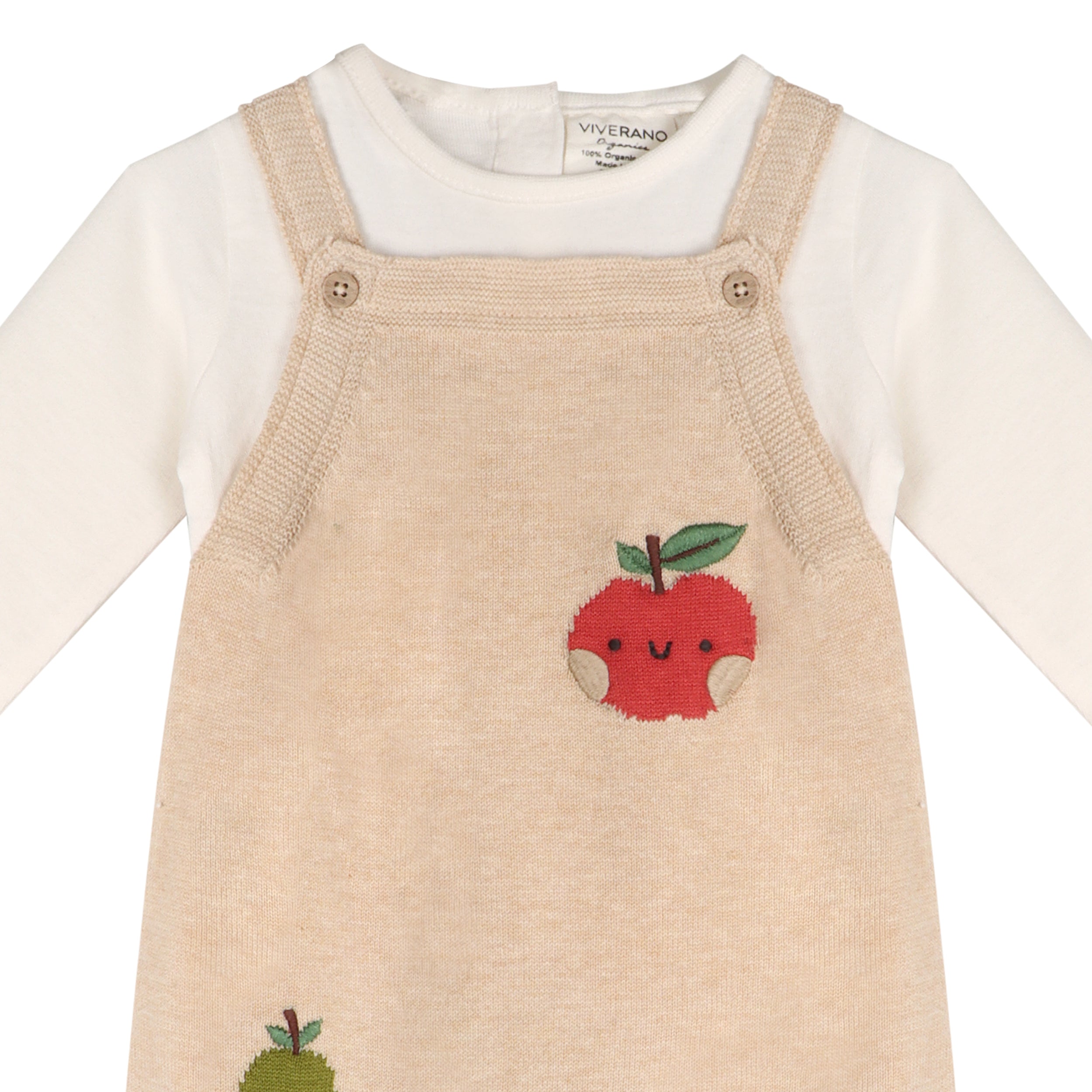 Happy Fruits Embroidered Baby Overall Set (Organic Cotton)