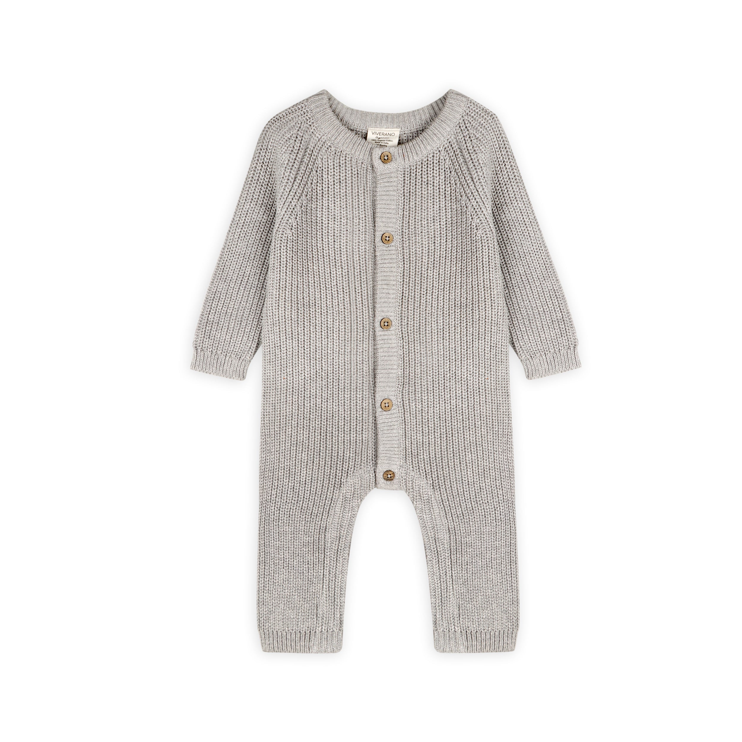 Loved Embroidered Sweater Knit Baby Jumpsuit (Organic Cotton)