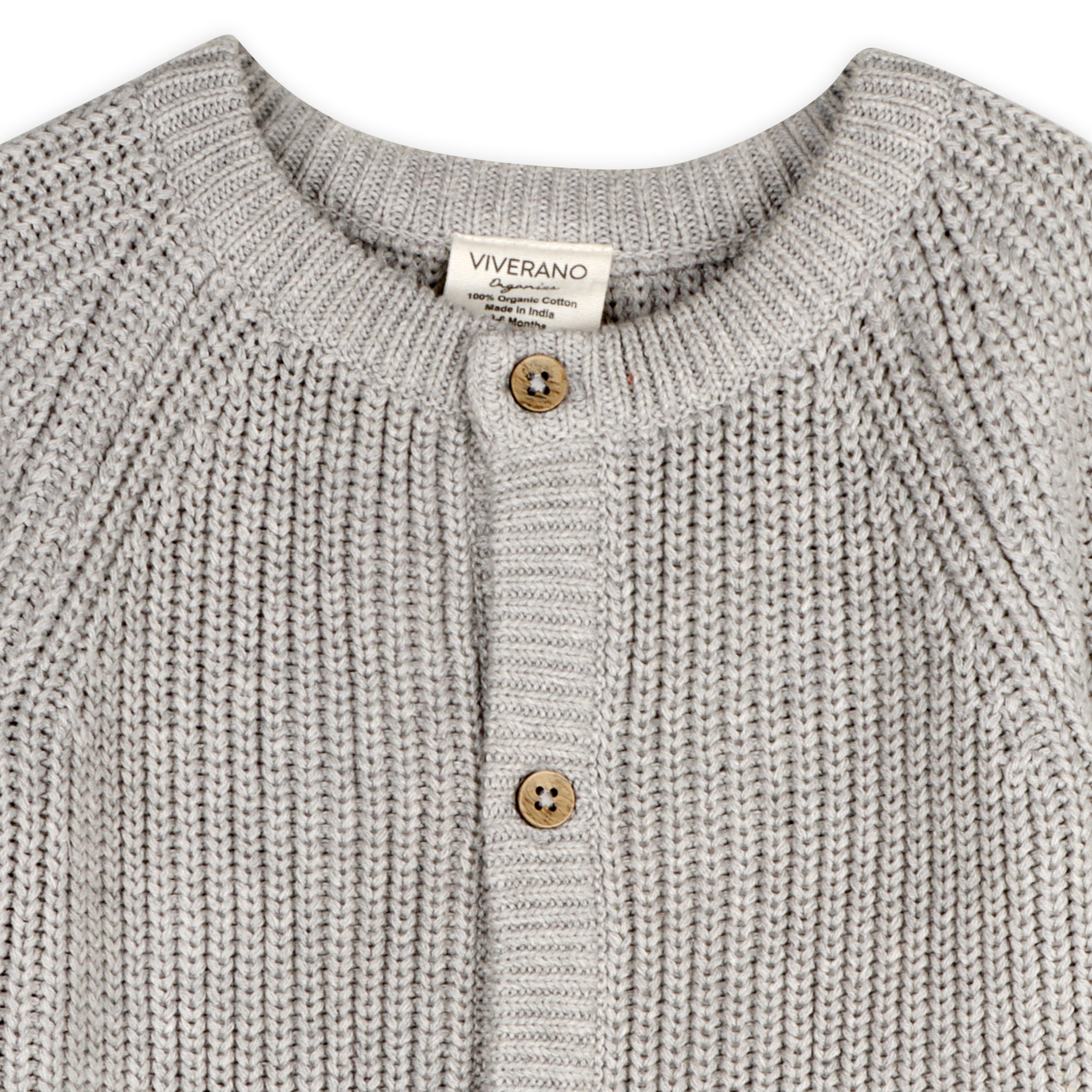 Loved Embroidered Sweater Knit Baby Jumpsuit (Organic Cotton)