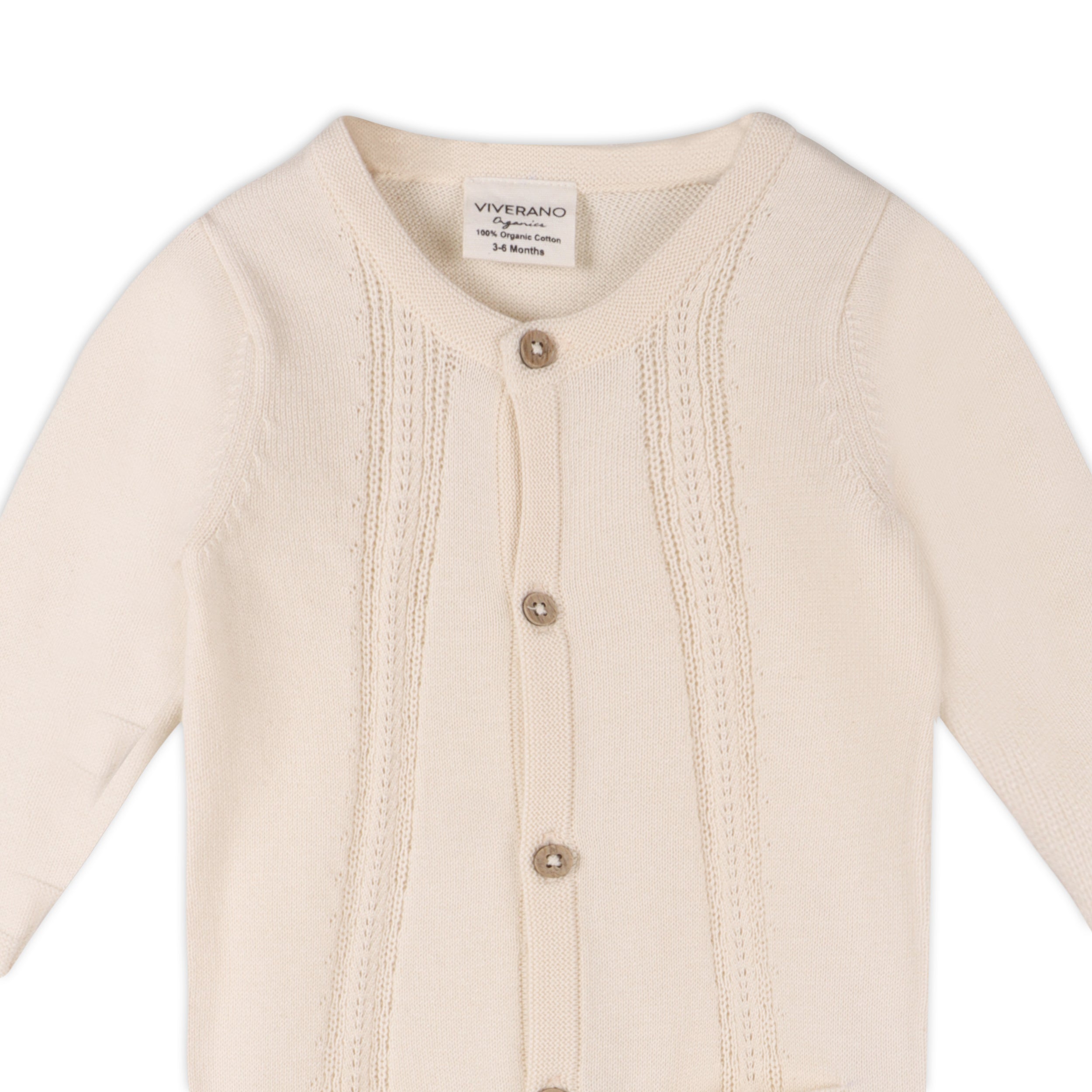 Pointelle Knit 2 Pocket Baby Jumpsuit (Organic Cotton) - 2 Colors