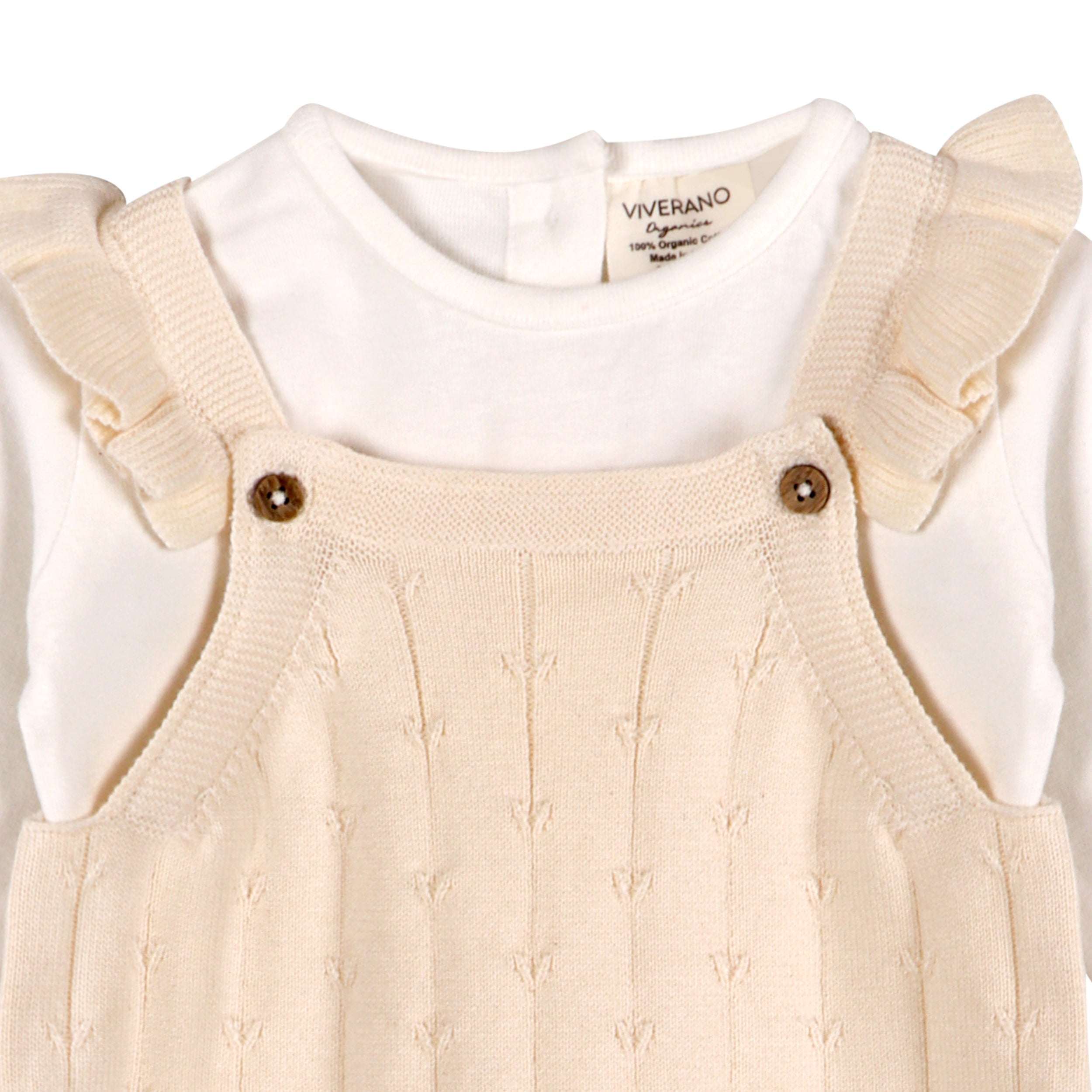 Sleeveless Ruffle Knit Baby Romper & Bodysuit SET (Organic Cotton) - 2 Colors