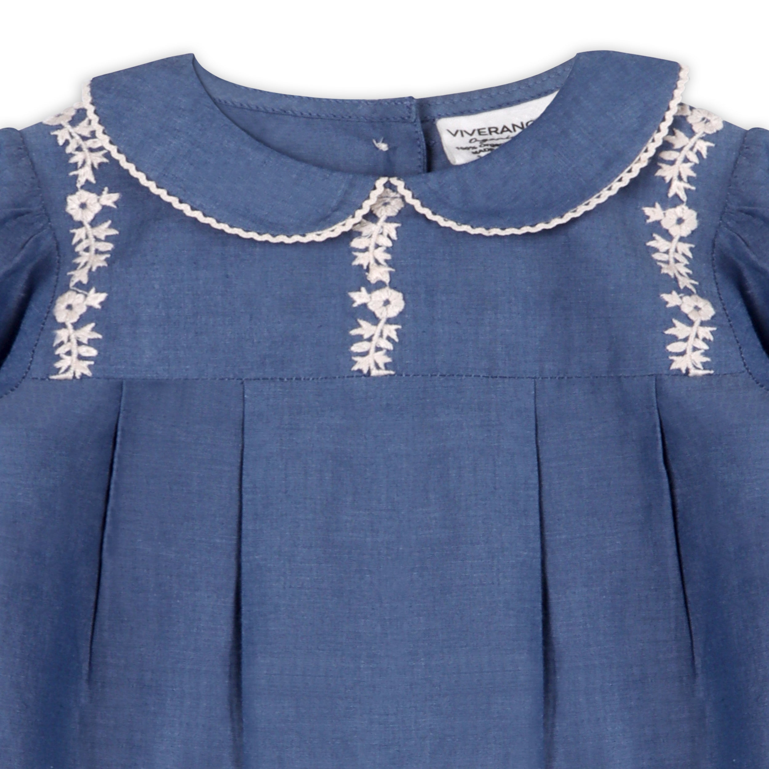 Brooklyn Soft Chambray Baby Jumpsuit & Headband Set (Organic Cotton)