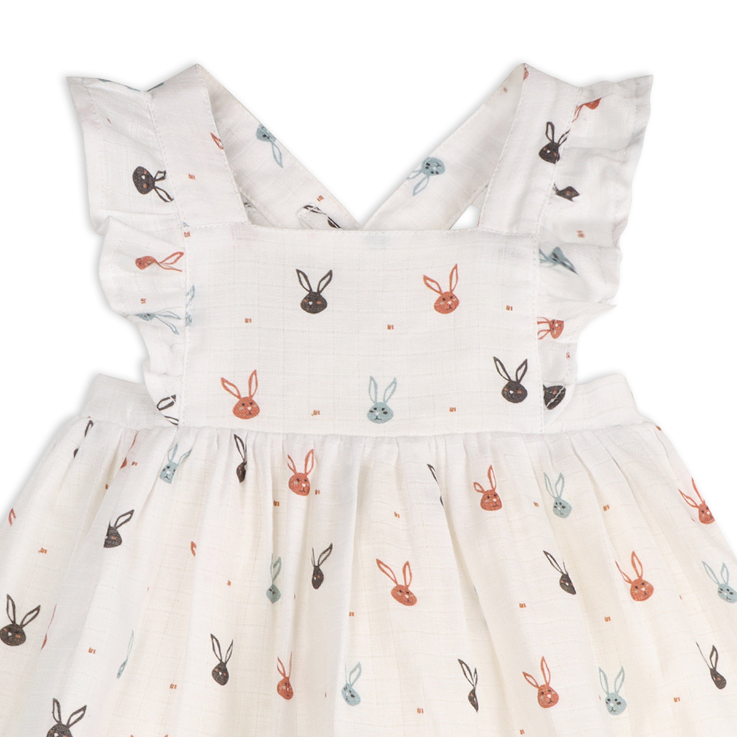 Mini Bunnies Baby Dress + Bloomer (Organic Muslin)