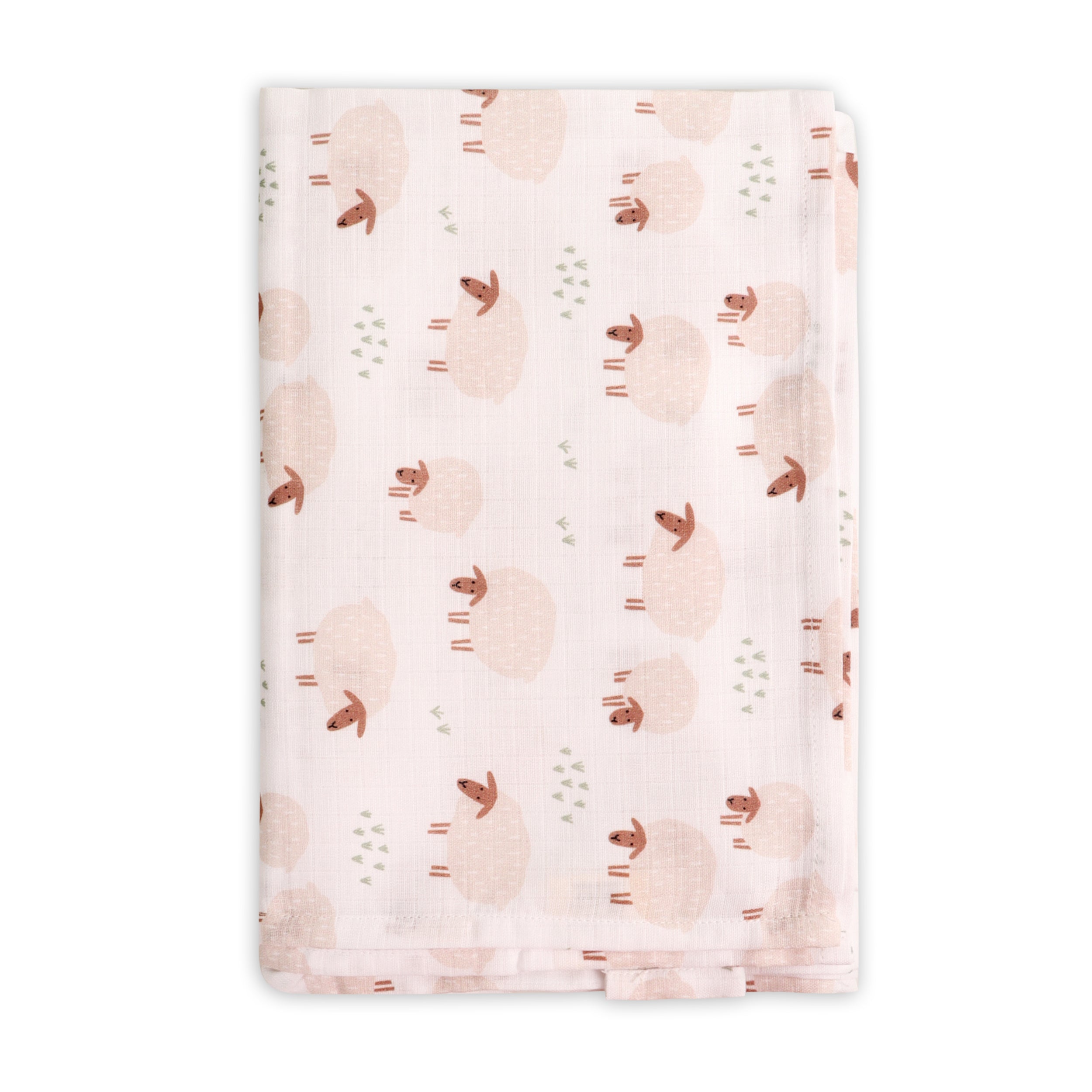 Sheep Baby Swaddle Blanket (Organic Muslin)
