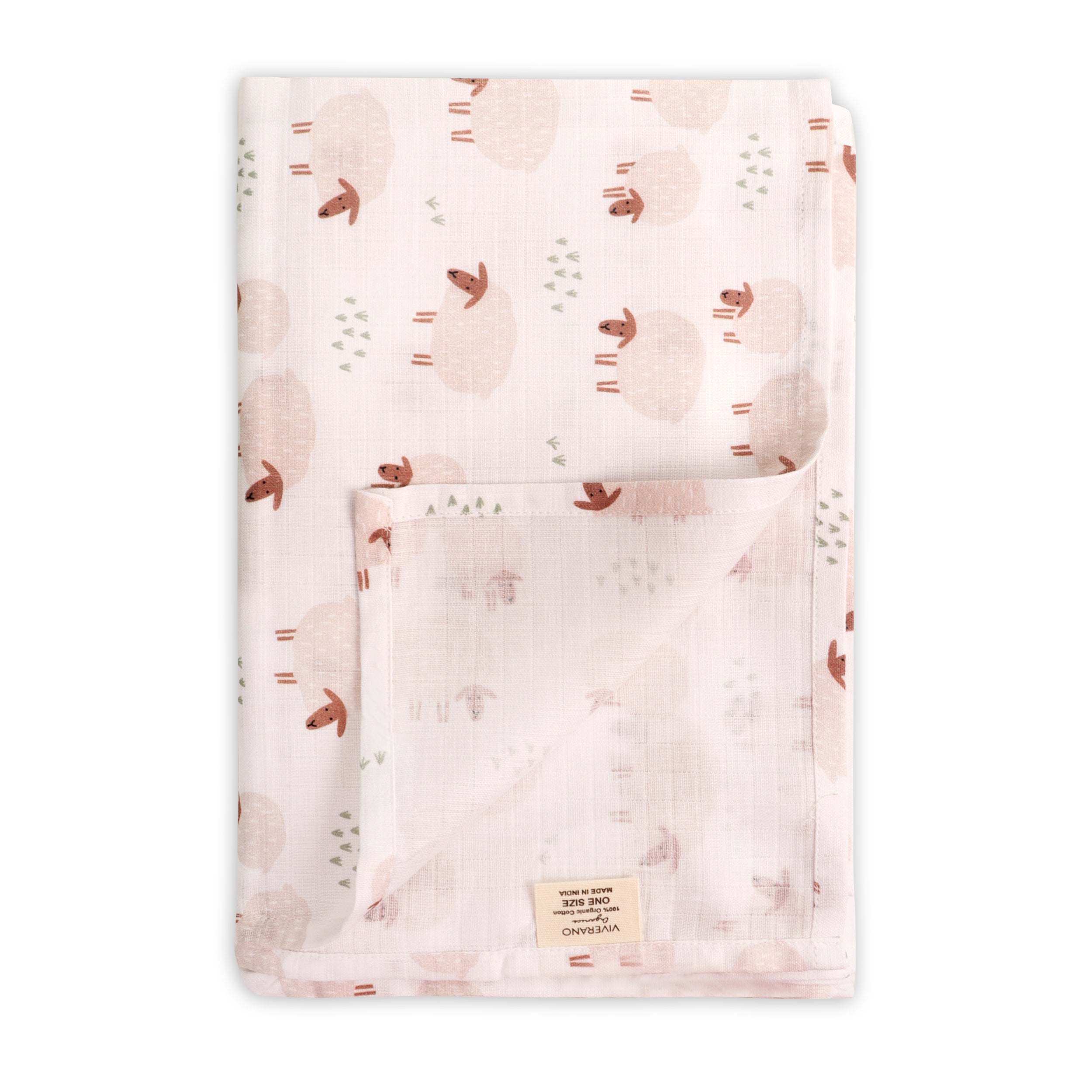 Sheep Baby Swaddle Blanket (Organic Muslin)