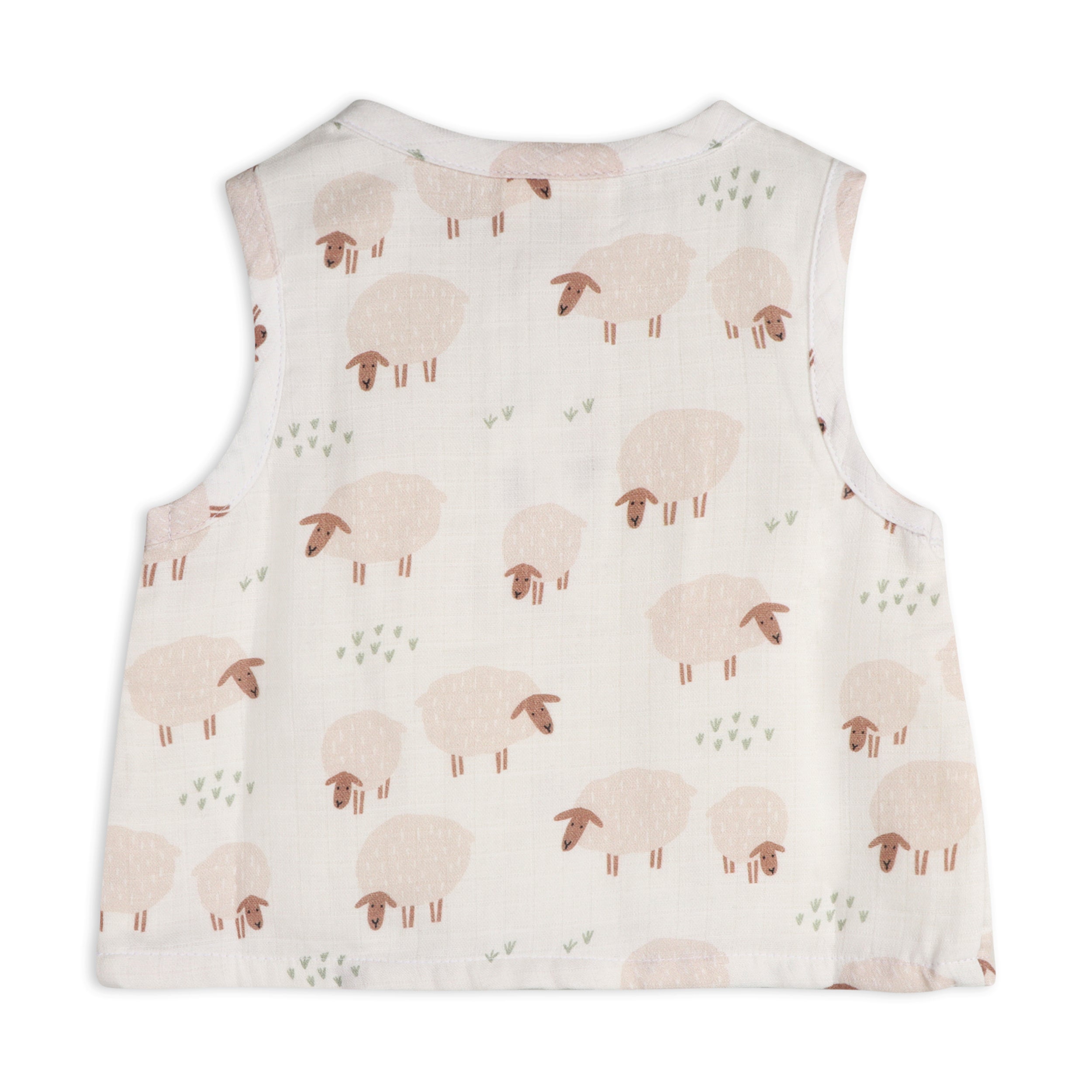 Sheep Baby Top & Bottom (Organic Muslin)