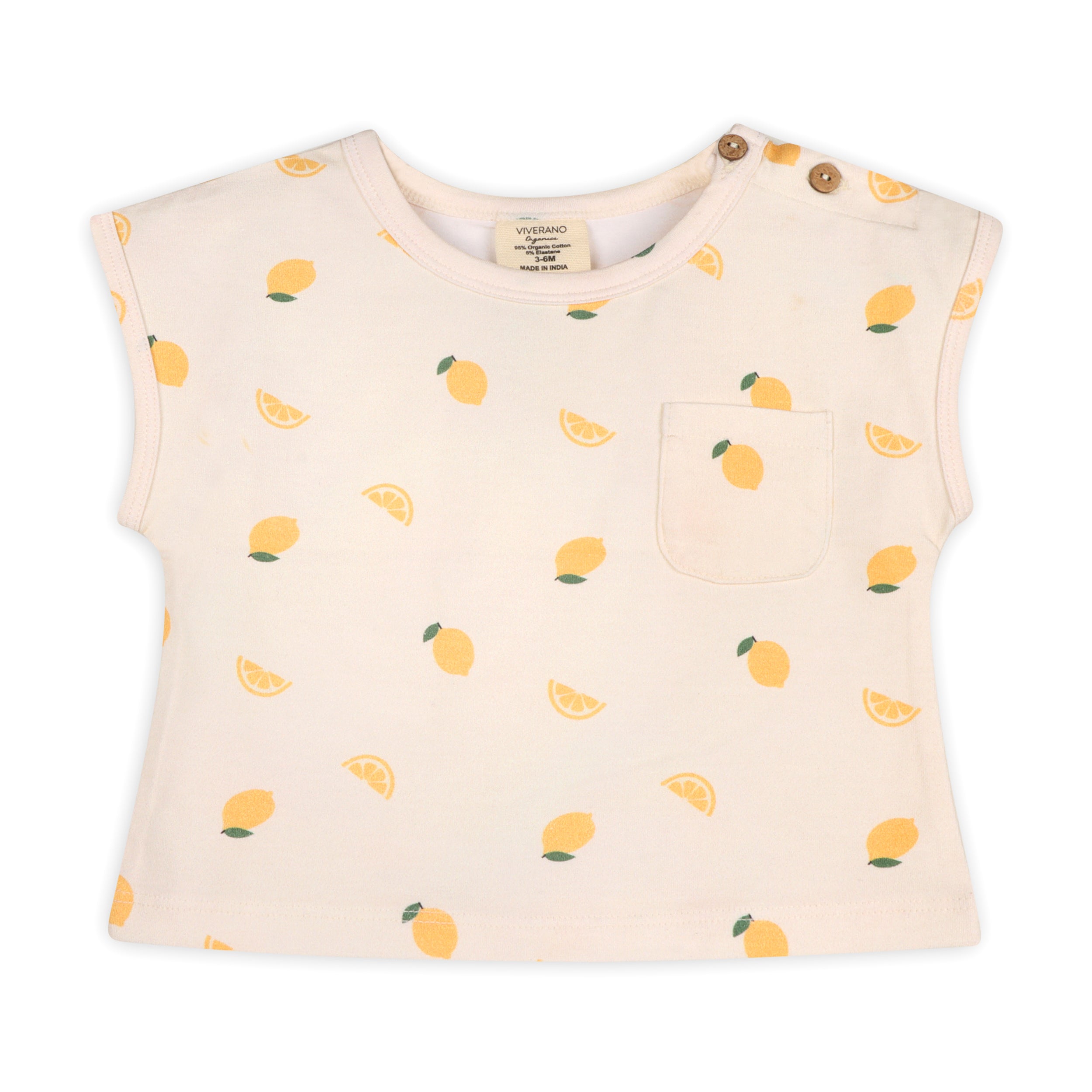 Lemon Baby Shirt Top & Shorts Set (Organic Jersey)