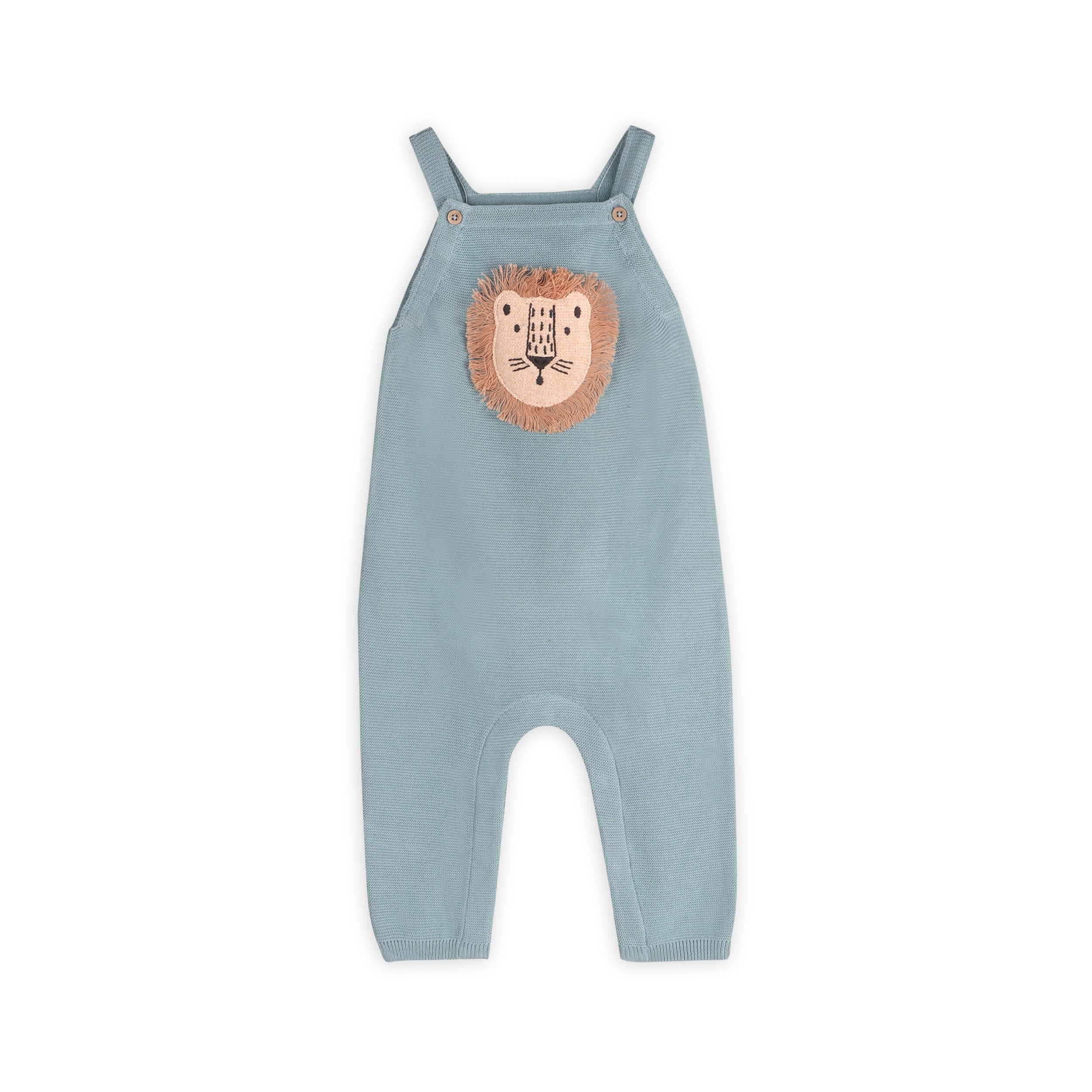 Lion Applique Sweater Knit Baby Overall Set  (Organic Cotton)
