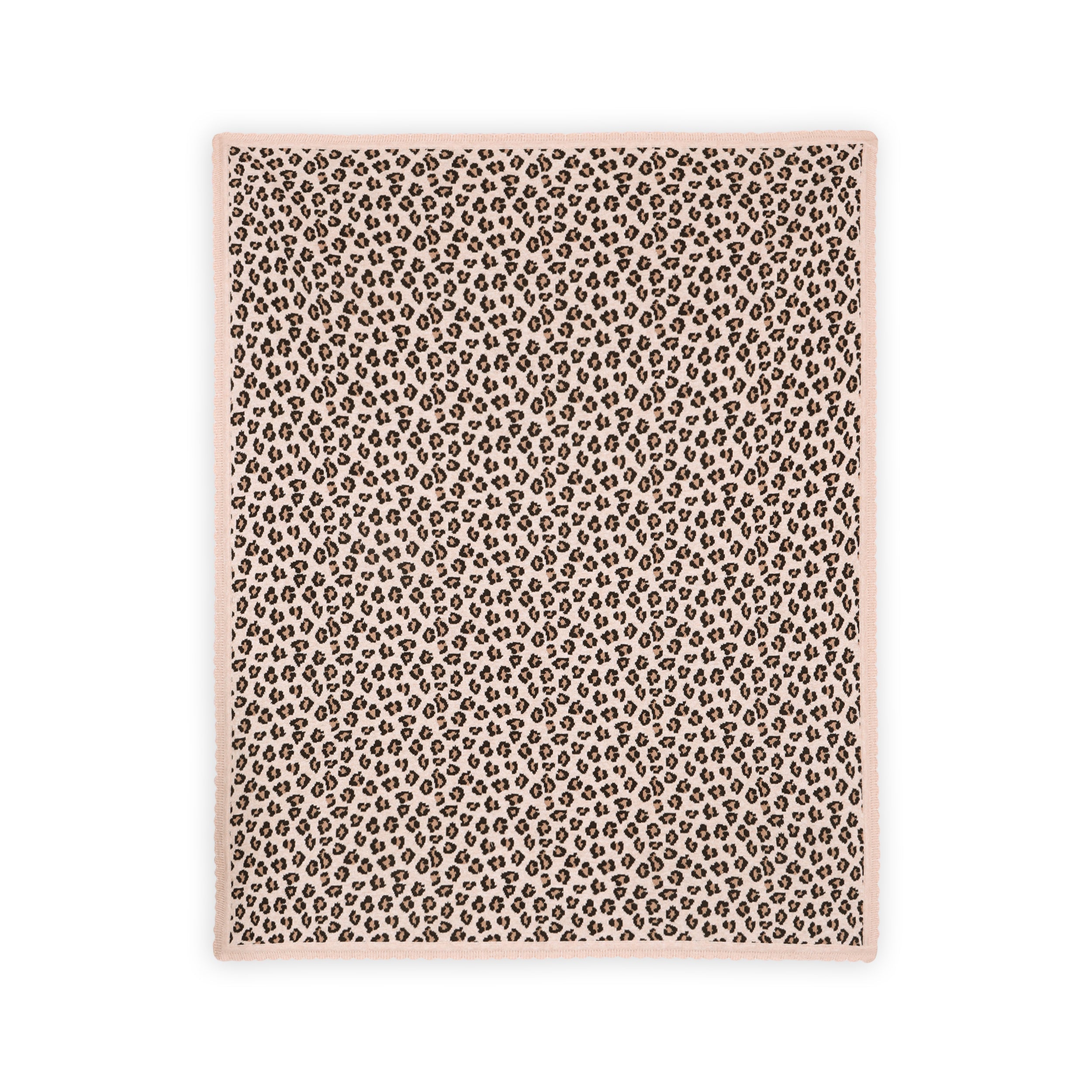 Leopard Animal - Organic Cotton Jacquard Knit Baby Blanket