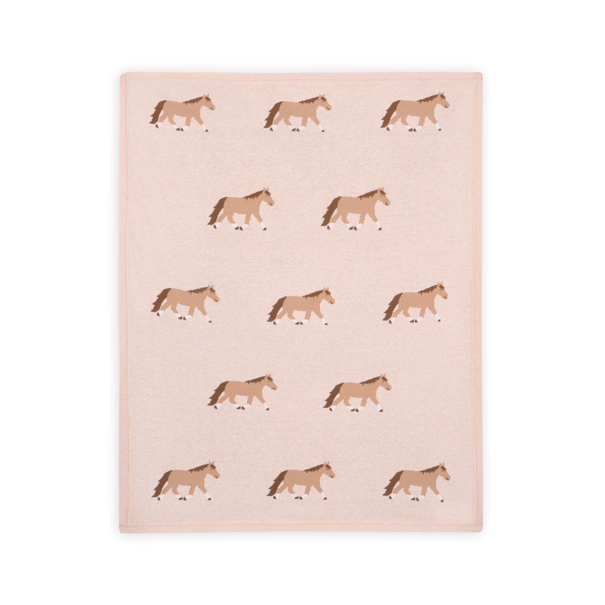 Horse Pony Snuggles Organic Baby Knit Blanket