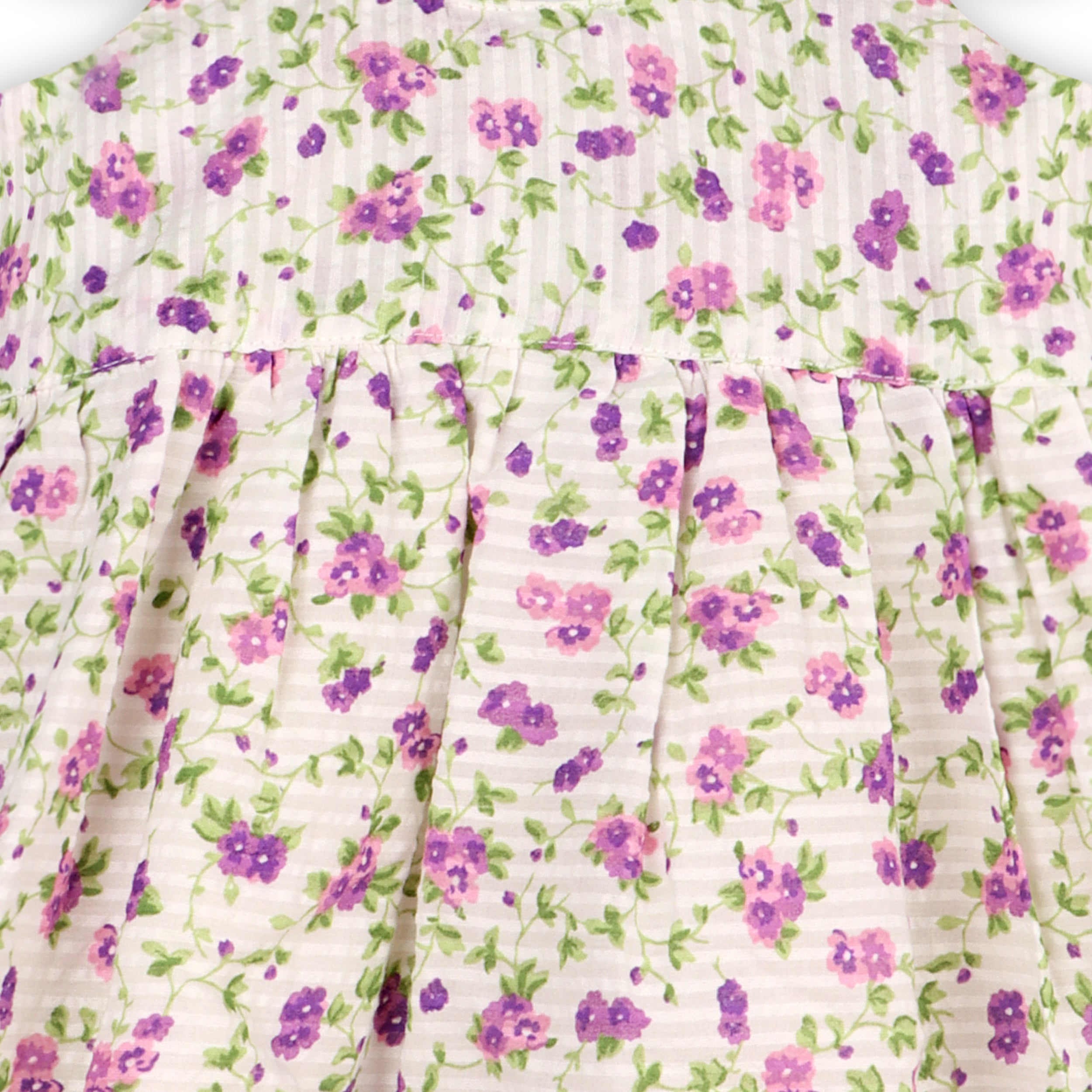 Naomi Seersucker Baby Dress + Bloomer (Organic Cotton)