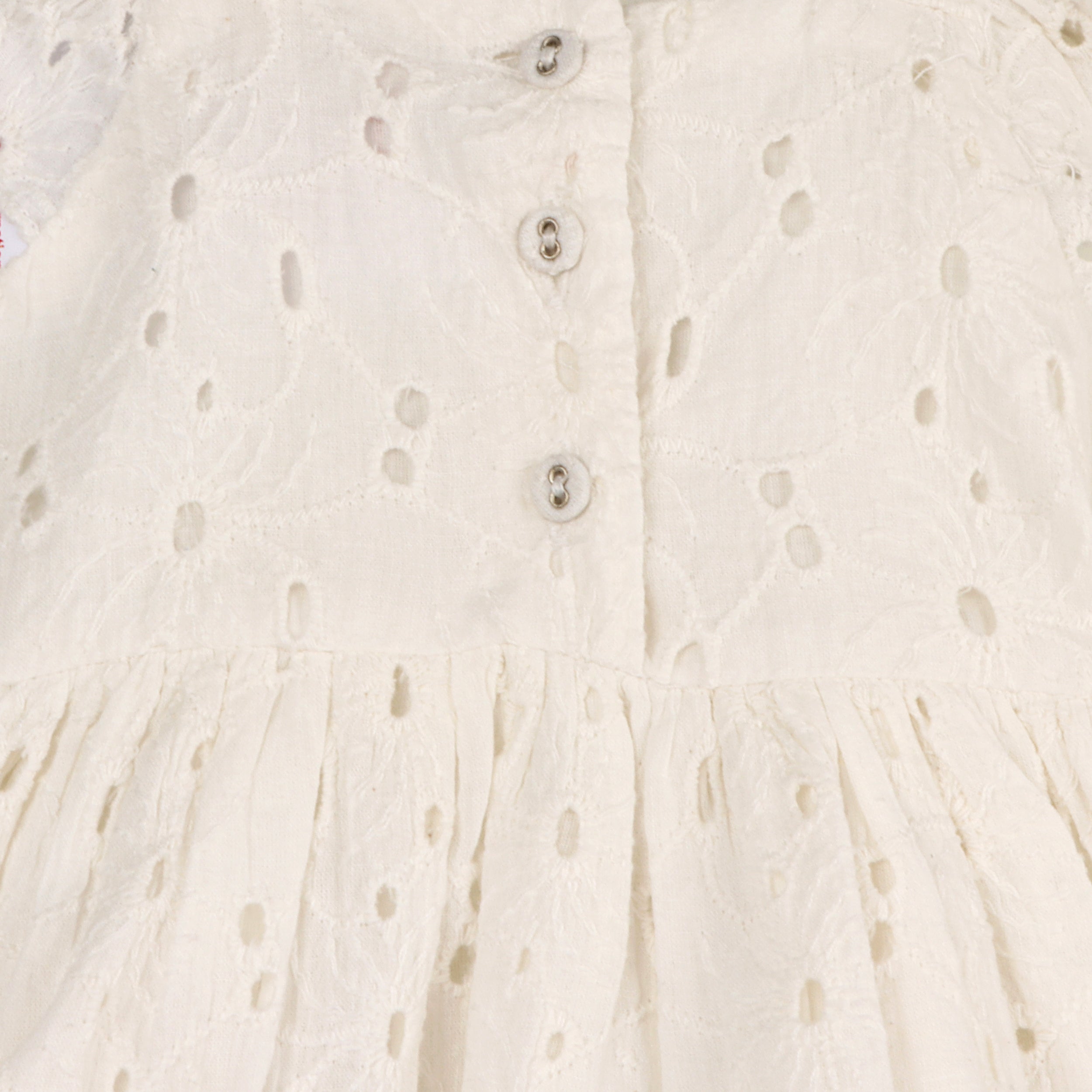 Lily Schiffli Floral Eyelet Baby Girl Dress & Bloomer Set (Organic cotton)